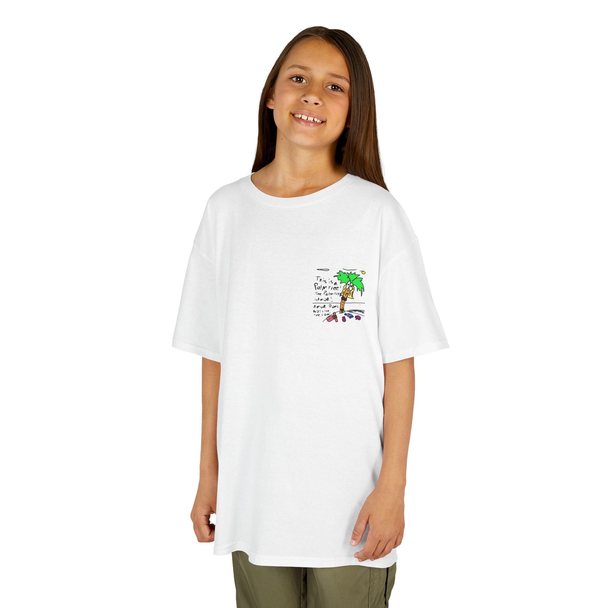Amor the Palm Tree - Kids Unisex Garment-Dyed T-shirt