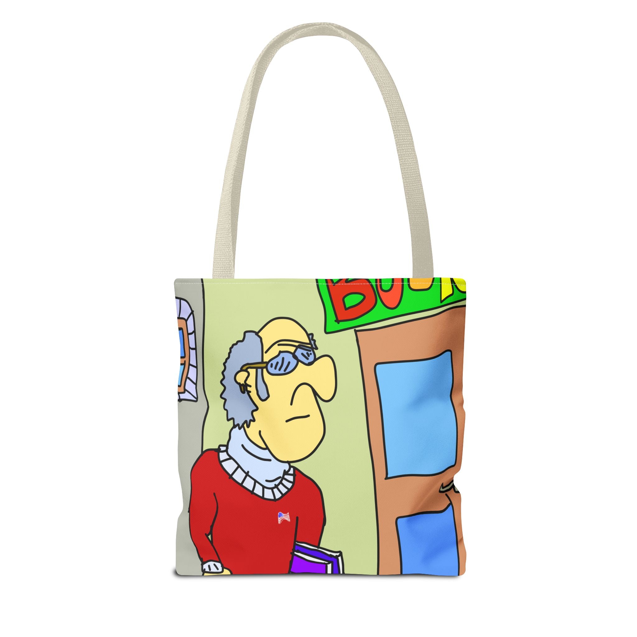 Time Traveling Bookstore George Tote Bag (AOP)