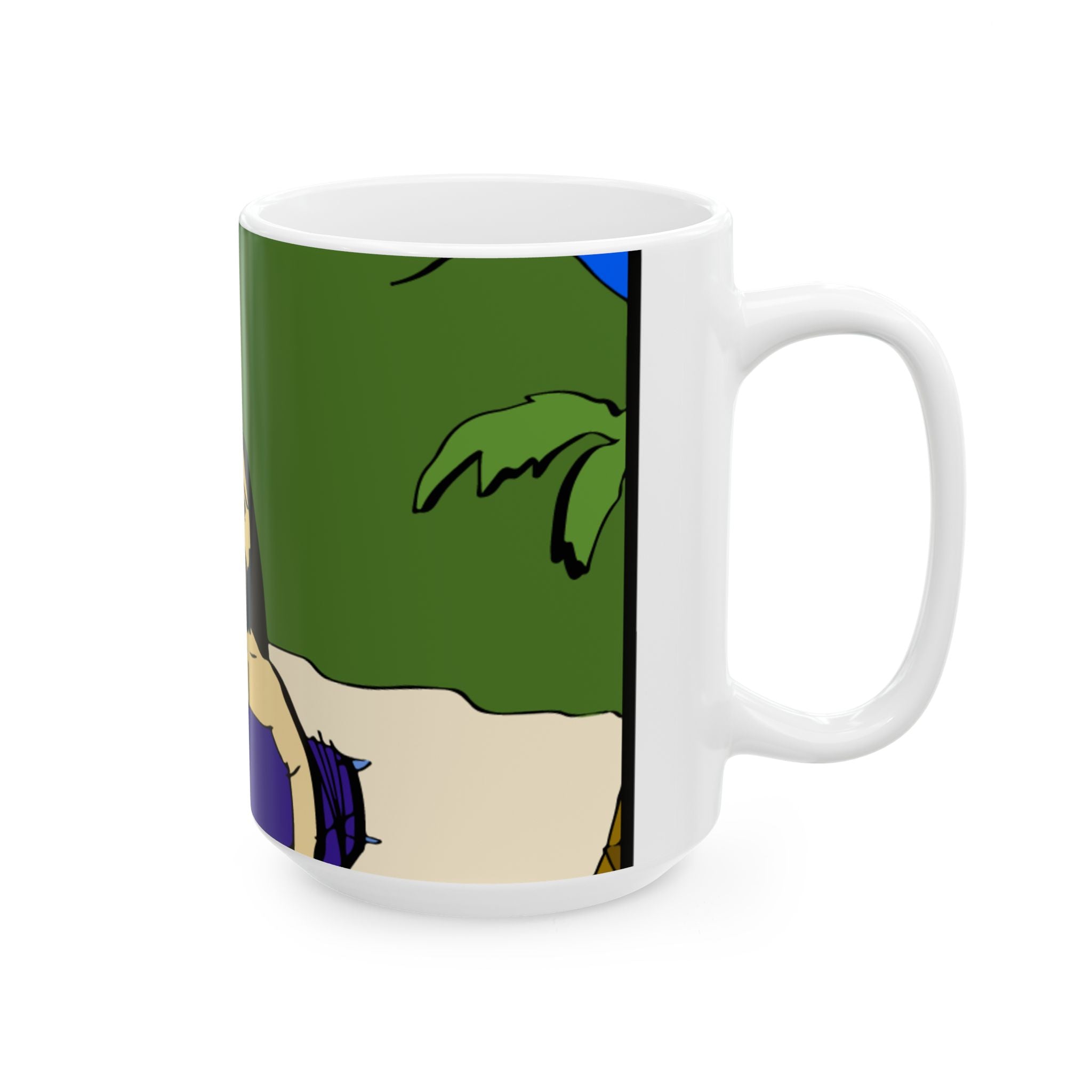 Jesus Surfs - Wave Check - Ceramic Mug, (11oz, 15oz)