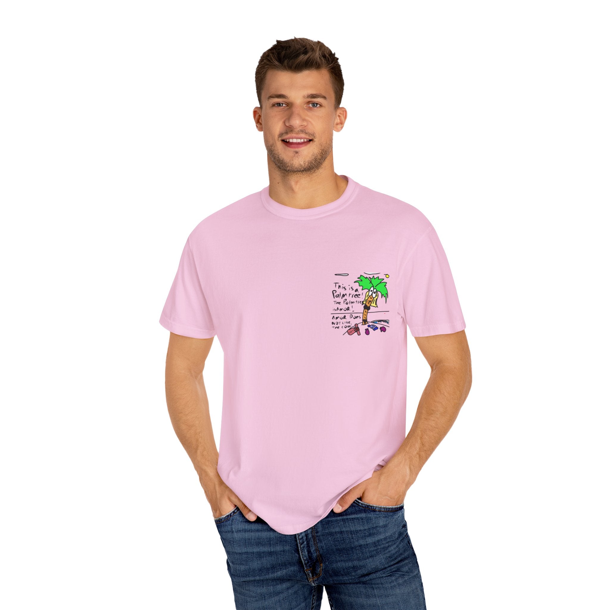 Amor the Palm Tree - Unisex Garment-Dyed T-shirt