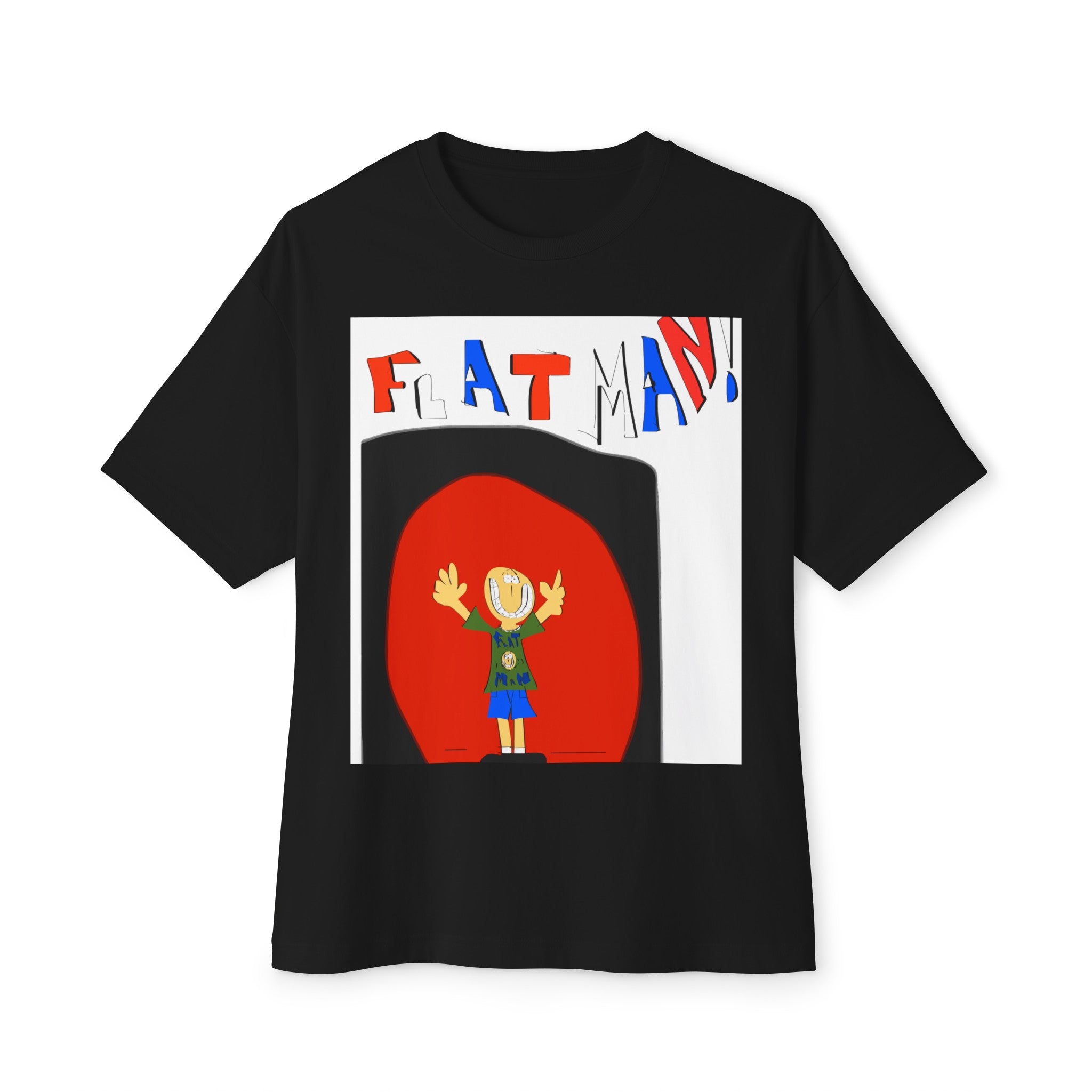 Flat Man Unisex Oversized Boxy Tee