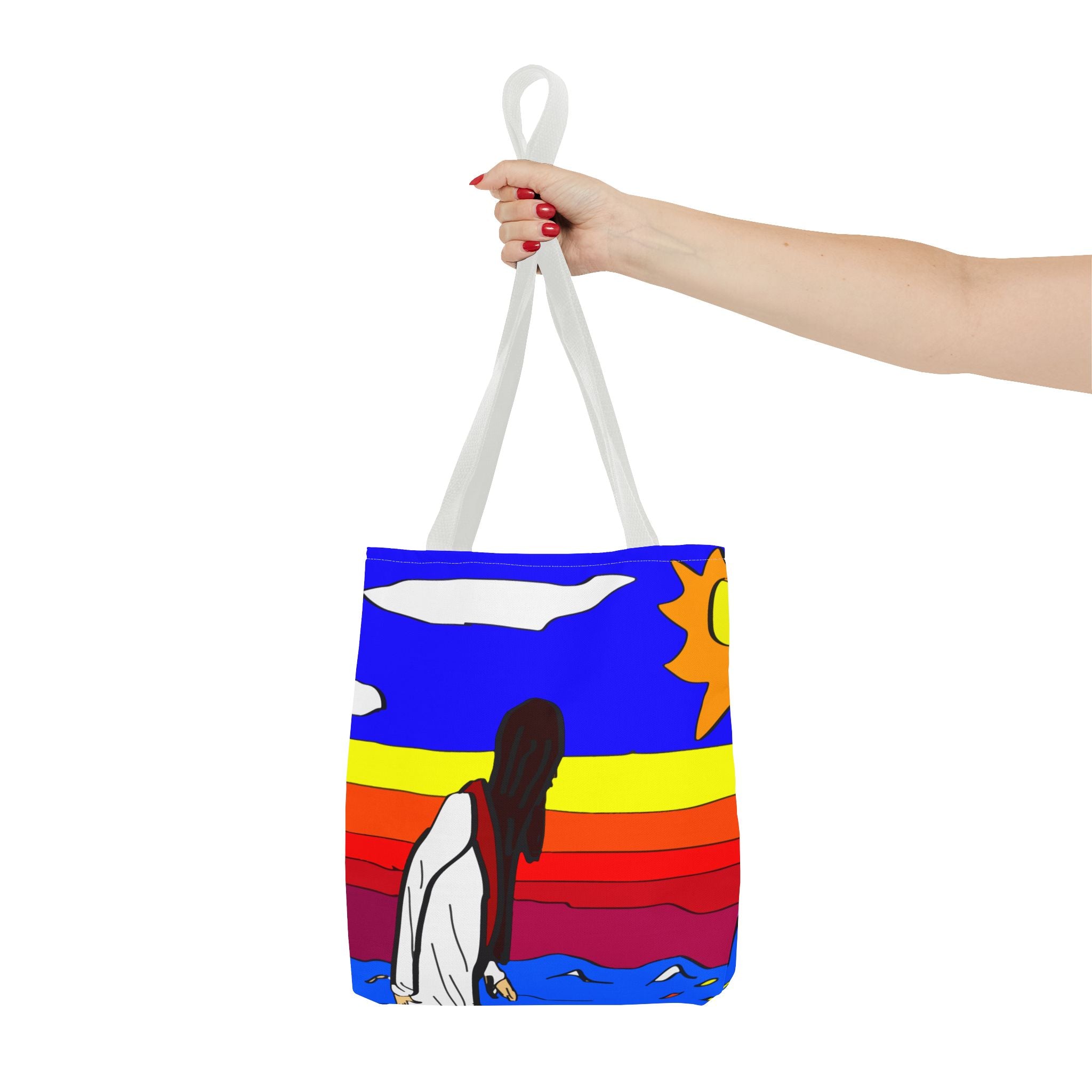 Jesus Surfs - Walks on Water - Tote Bag (AOP)