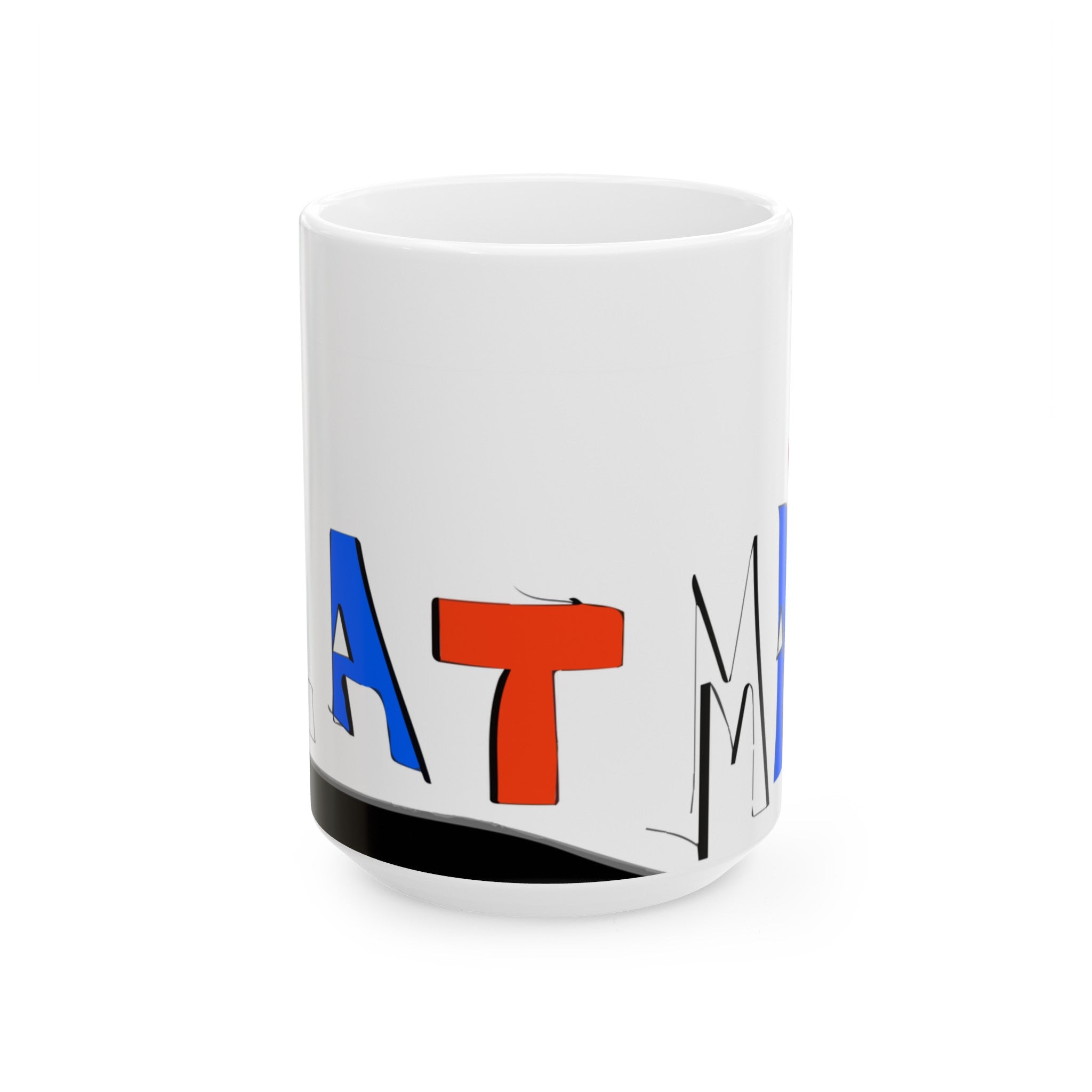 Flat Man Ceramic Mug, (11oz, 15oz)