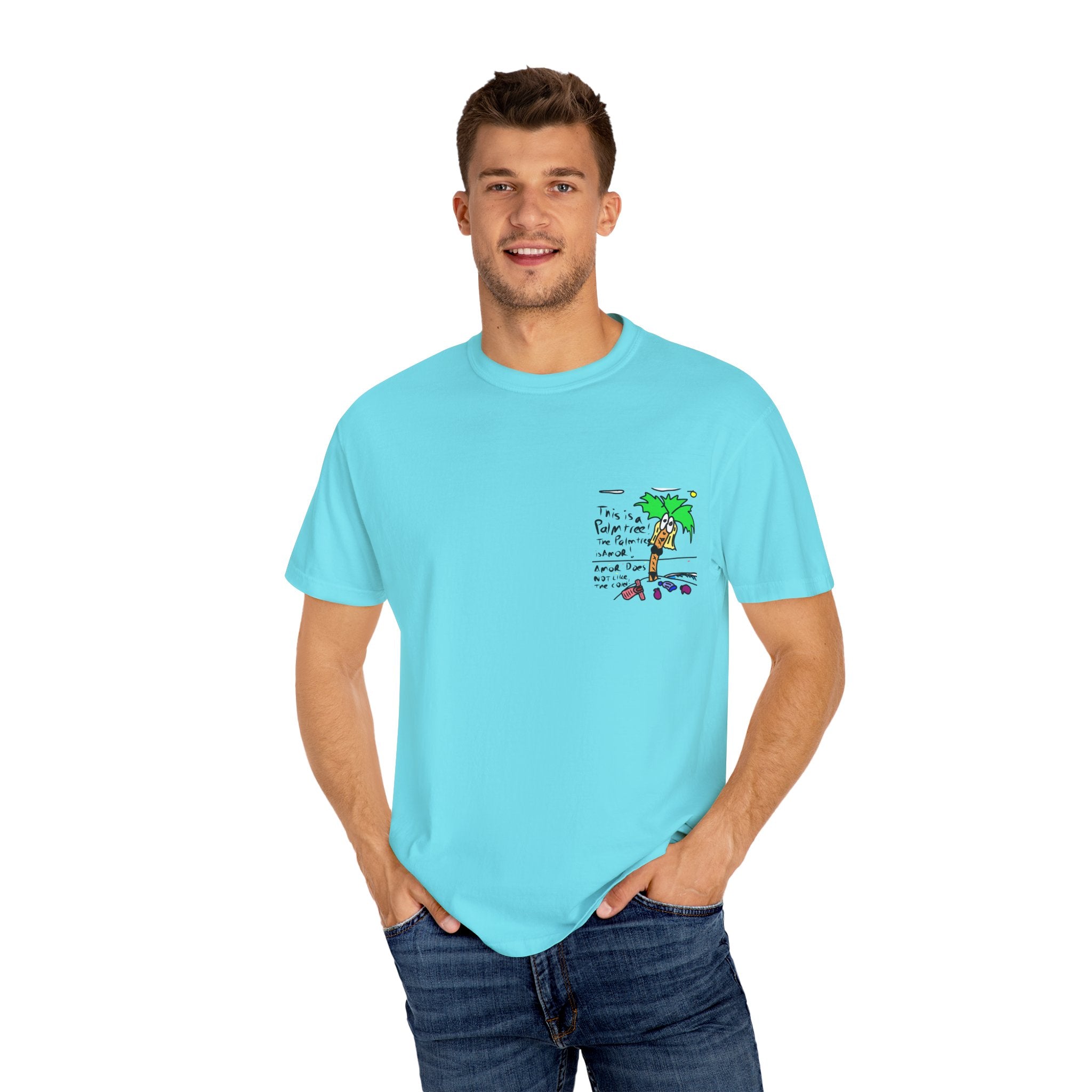 Amor the Palm Tree - Unisex Garment-Dyed T-shirt