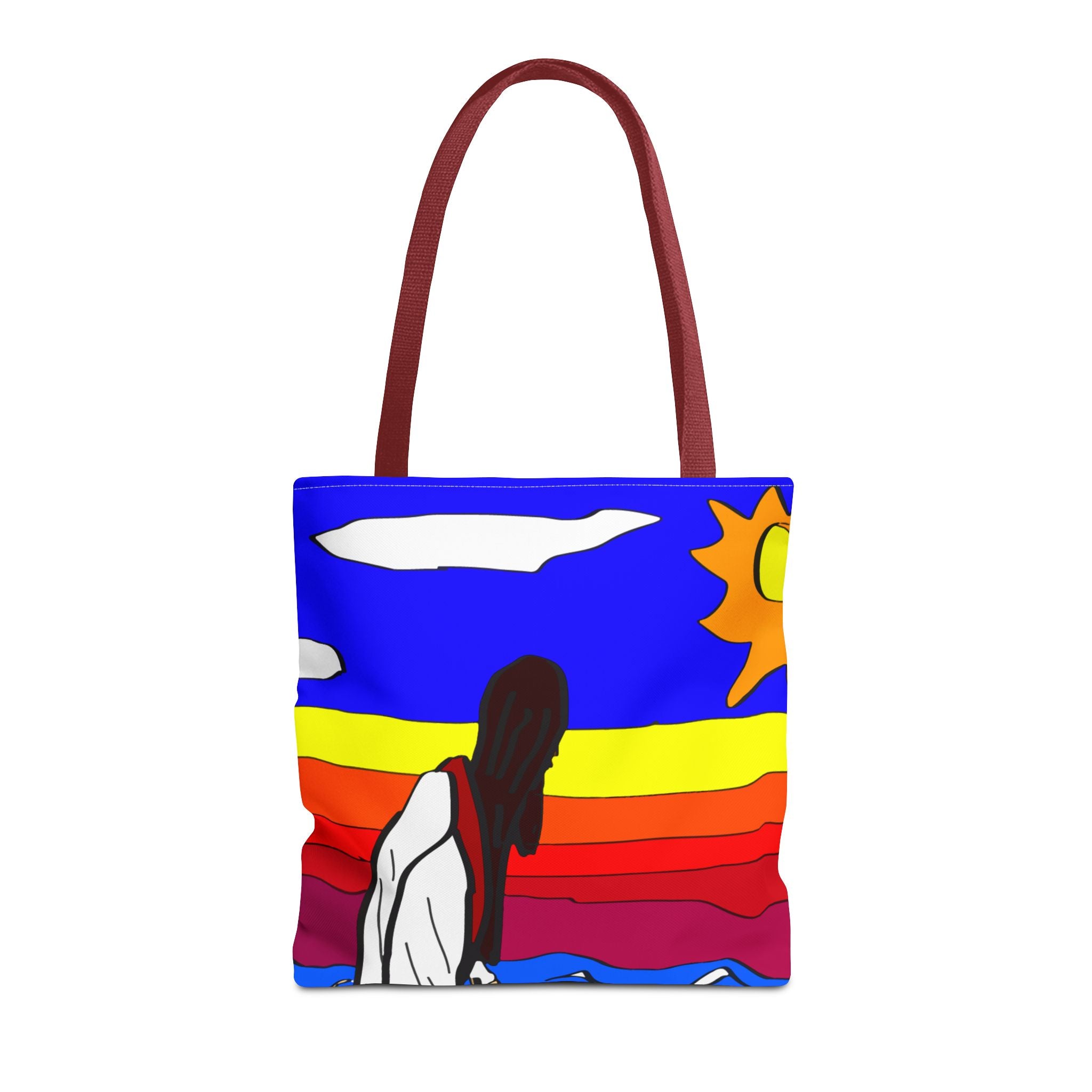 Jesus Surfs - Walks on Water - Tote Bag (AOP)