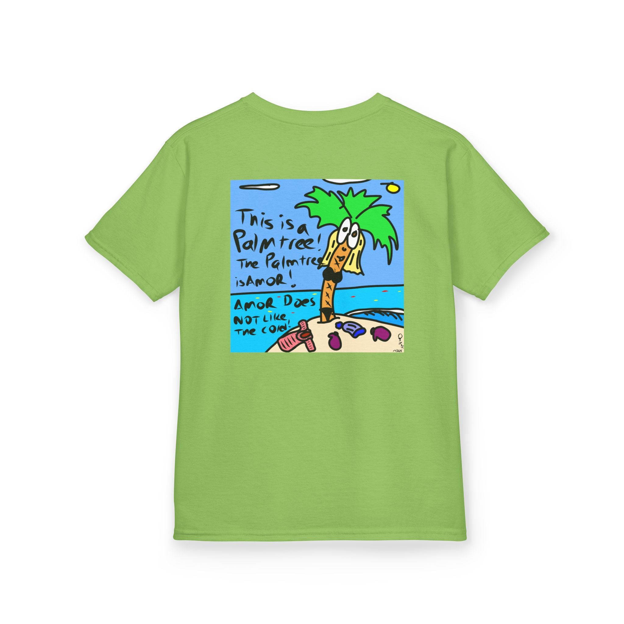 Amor the Palm Tree - Kids Unisex Garment-Dyed T-shirt