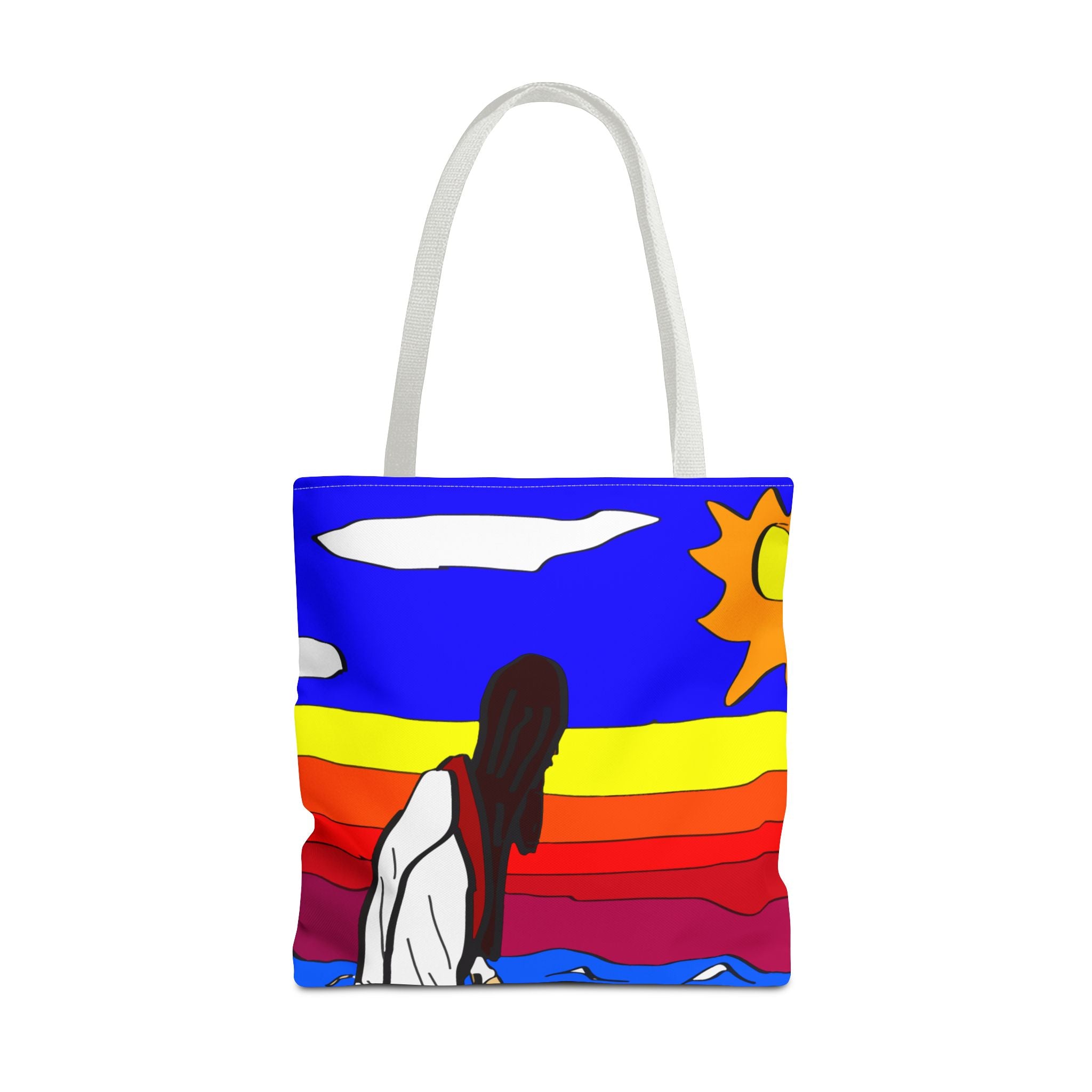 Jesus Surfs - Walks on Water - Tote Bag (AOP)