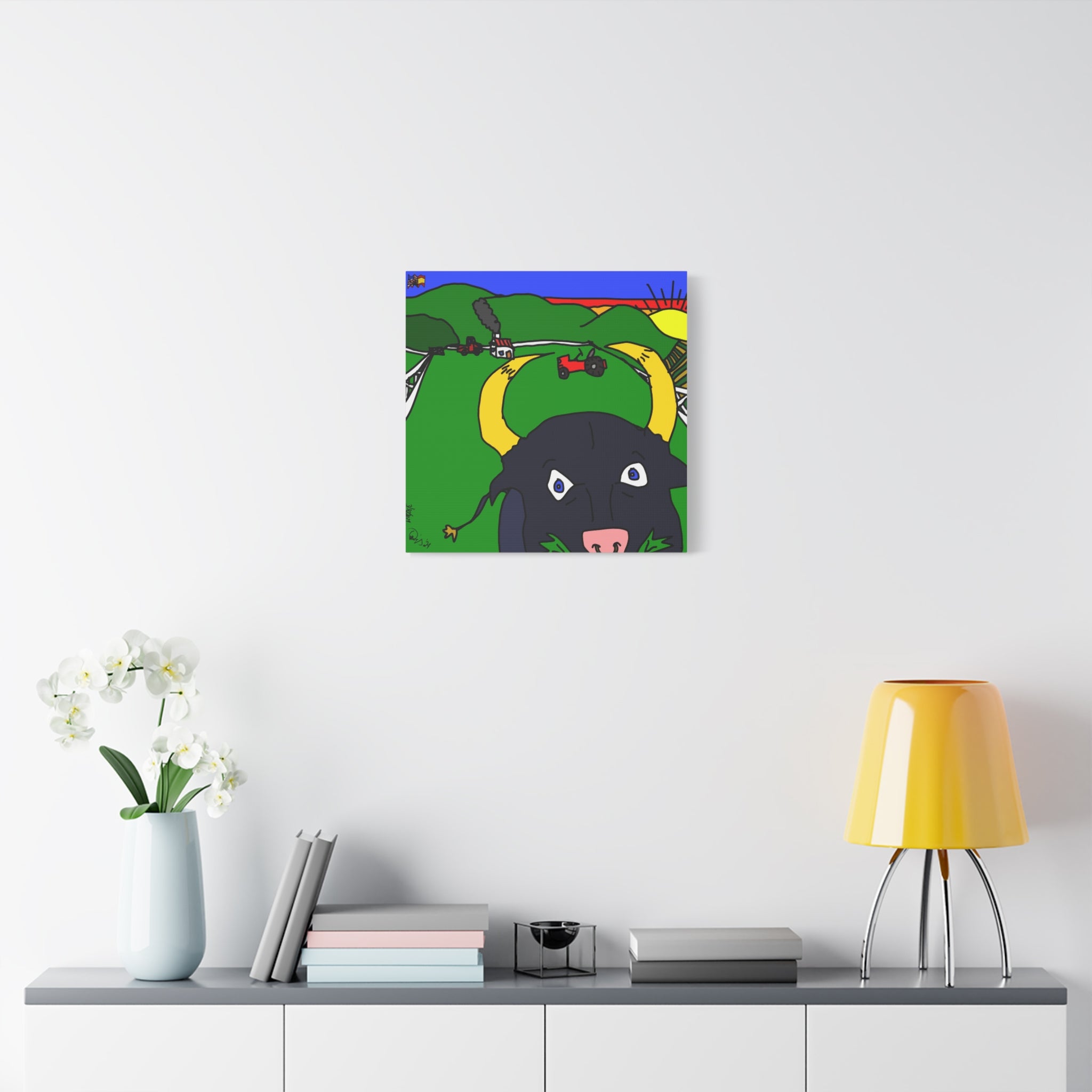 Hello Toro - Matte Canvas, Stretched, 1.25"