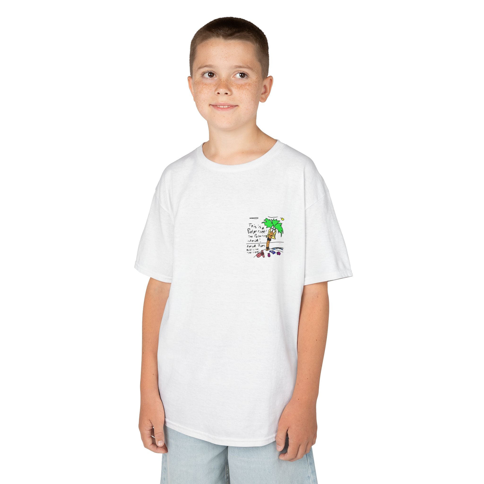 Amor the Palm Tree - Kids Unisex Garment-Dyed T-shirt