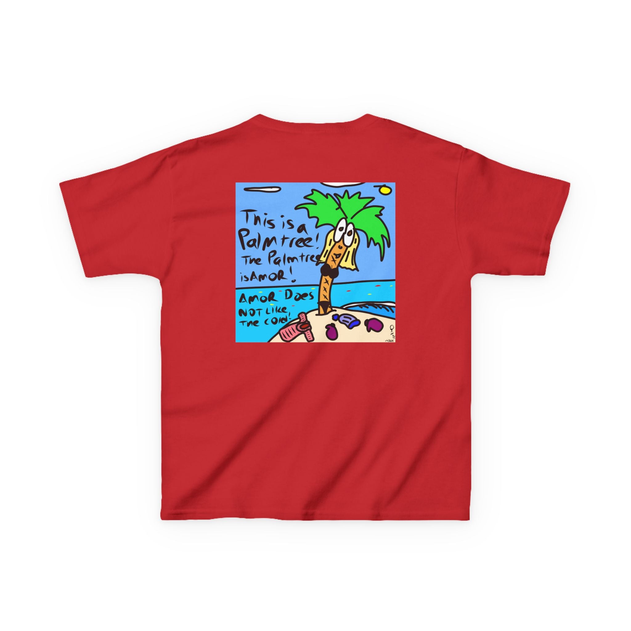 Amor the Palm Tree - Kids Unisex Garment-Dyed T-shirt