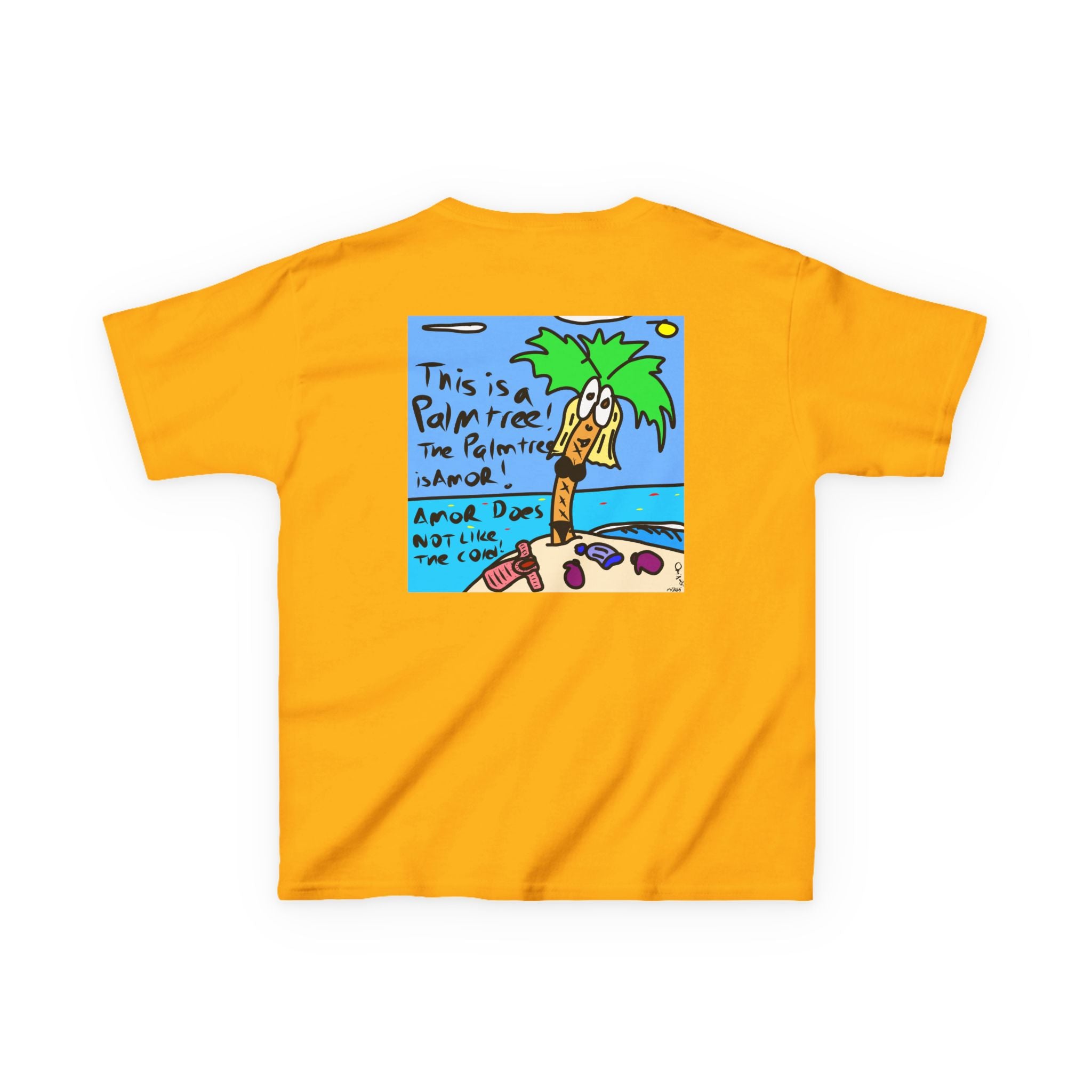 Amor the Palm Tree - Kids Unisex Garment-Dyed T-shirt