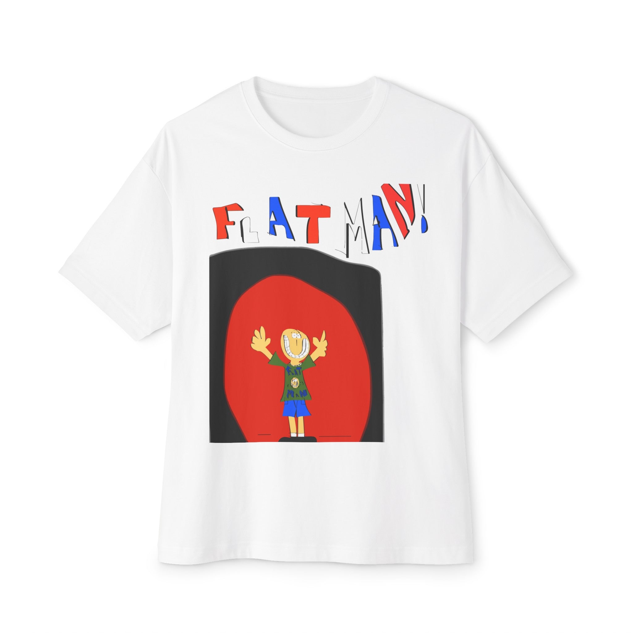 Flat Man Unisex Oversized Boxy Tee