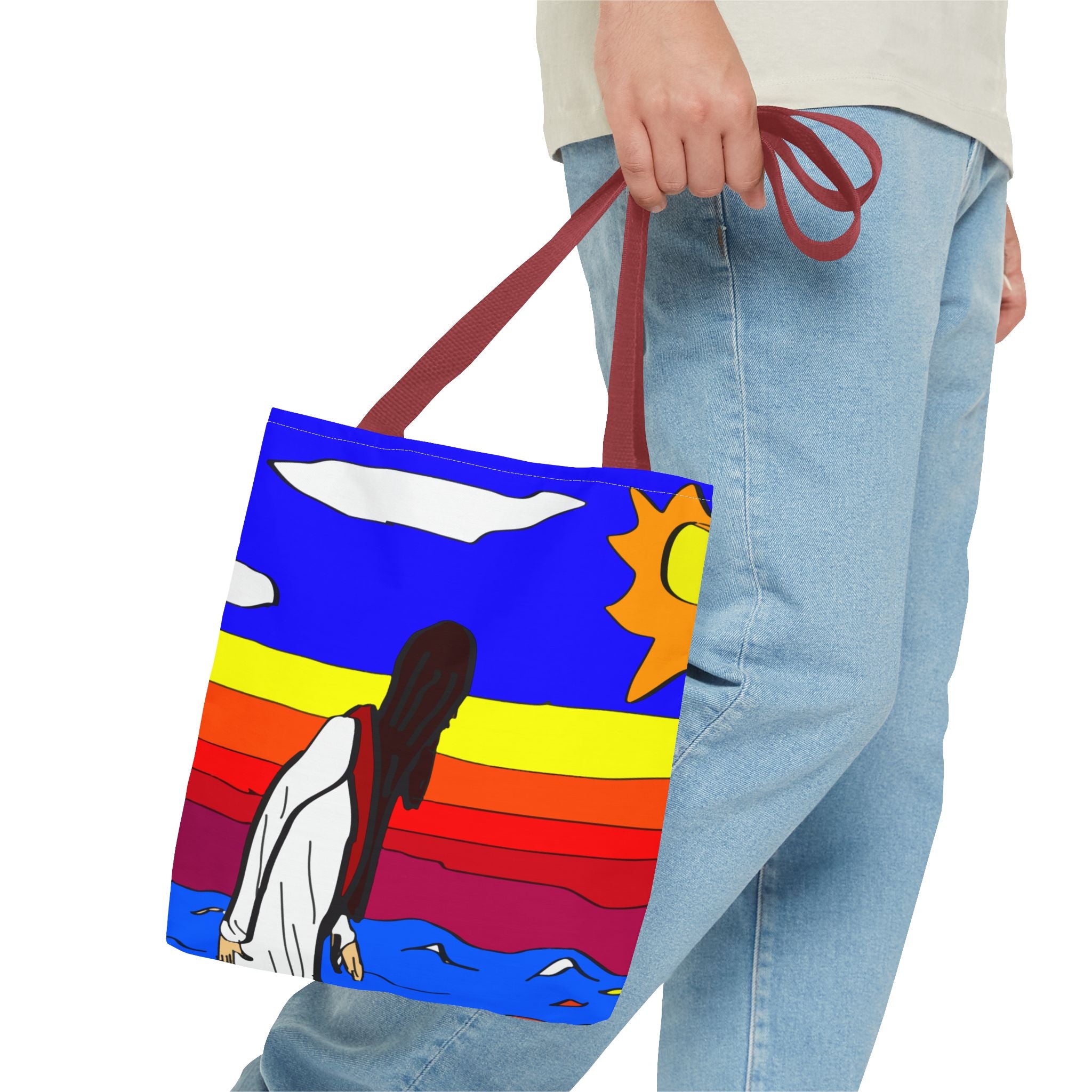 Jesus Surfs - Walks on Water - Tote Bag (AOP)