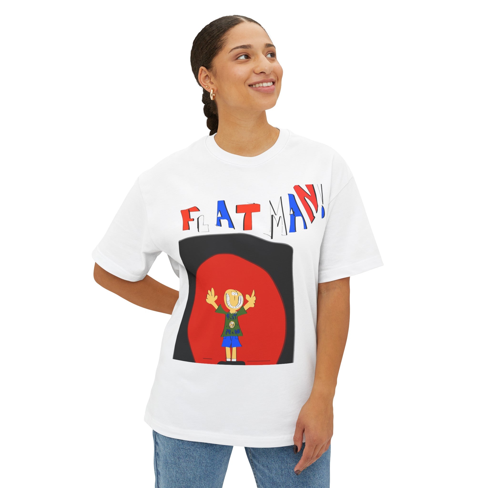 Flat Man Unisex Oversized Boxy Tee