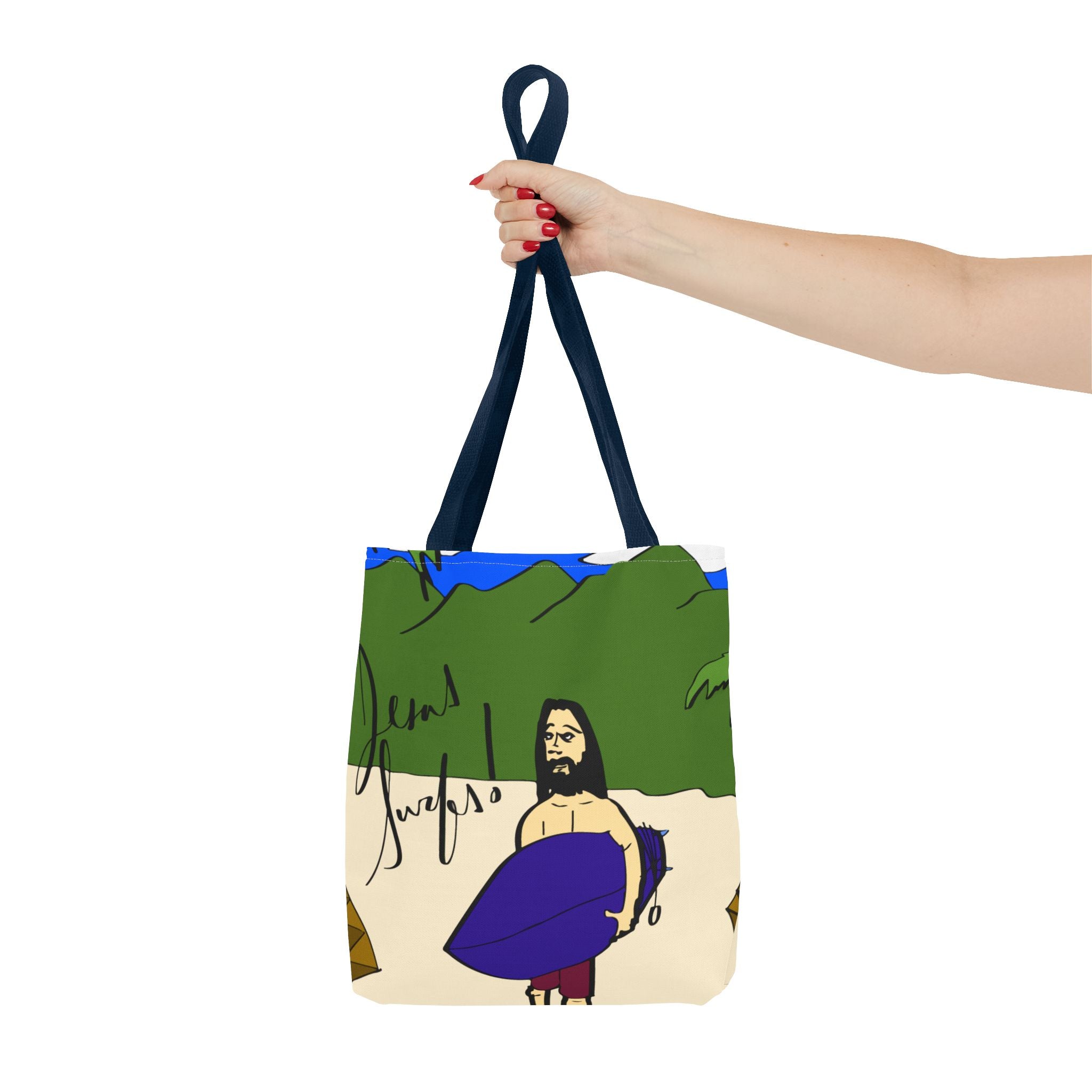 Jesus Surfs - Wave Check - Tote Bag (AOP)