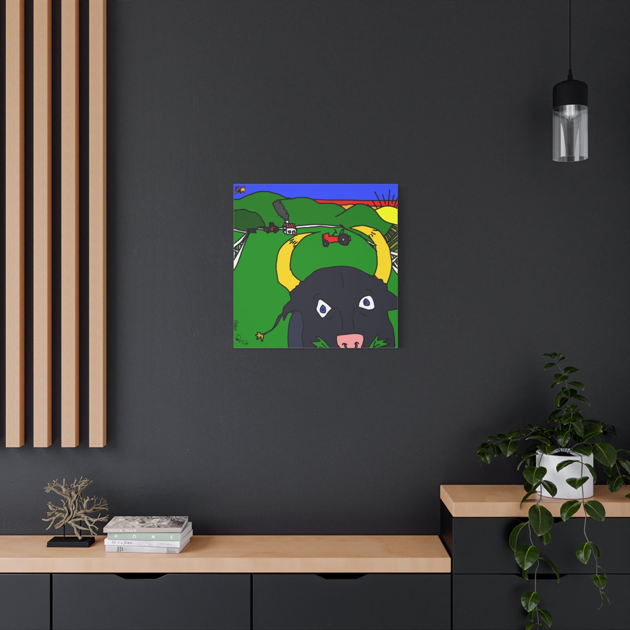 Hello Toro - Matte Canvas, Stretched, 1.25"