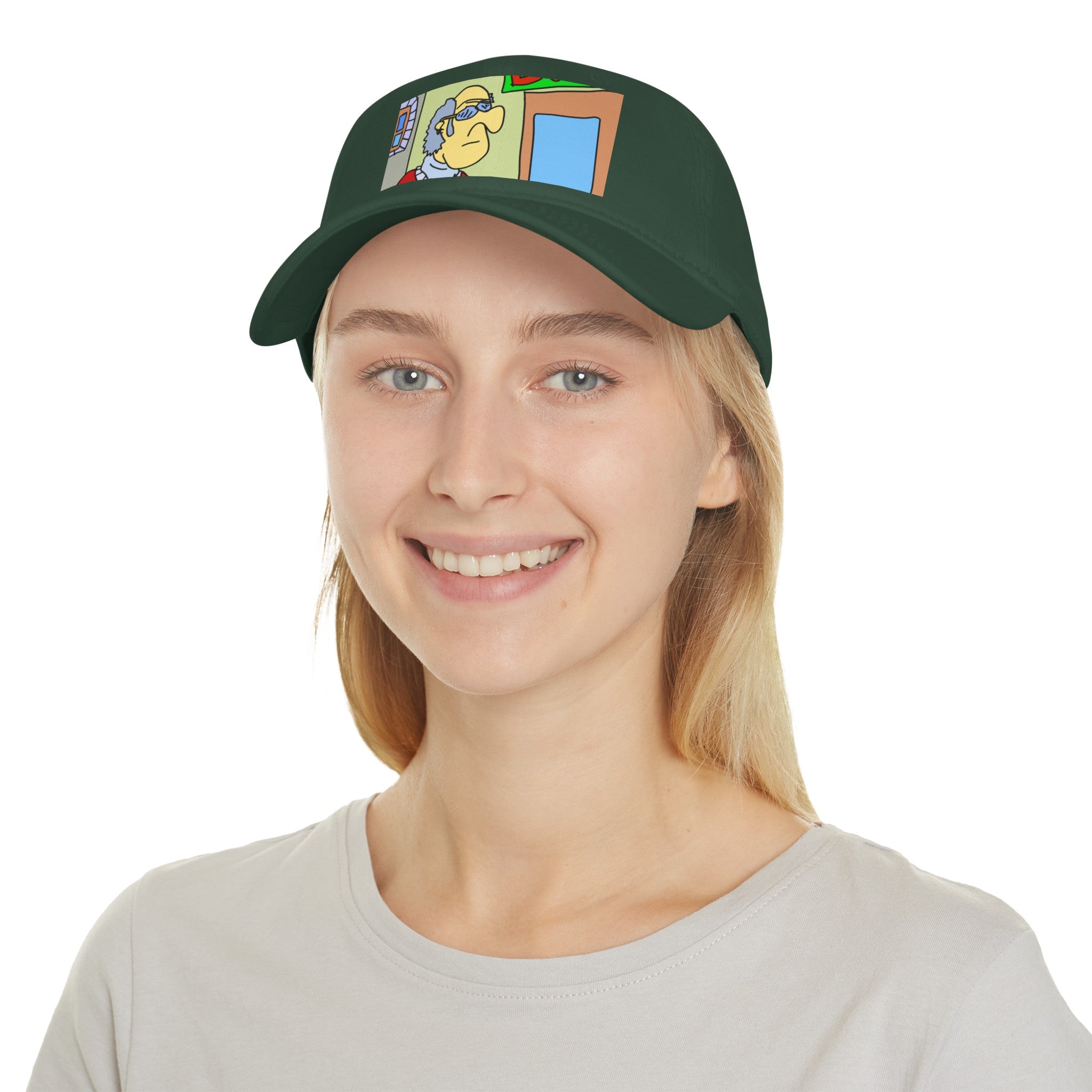 Time Traveling Bookstore George Low Profile Baseball Cap