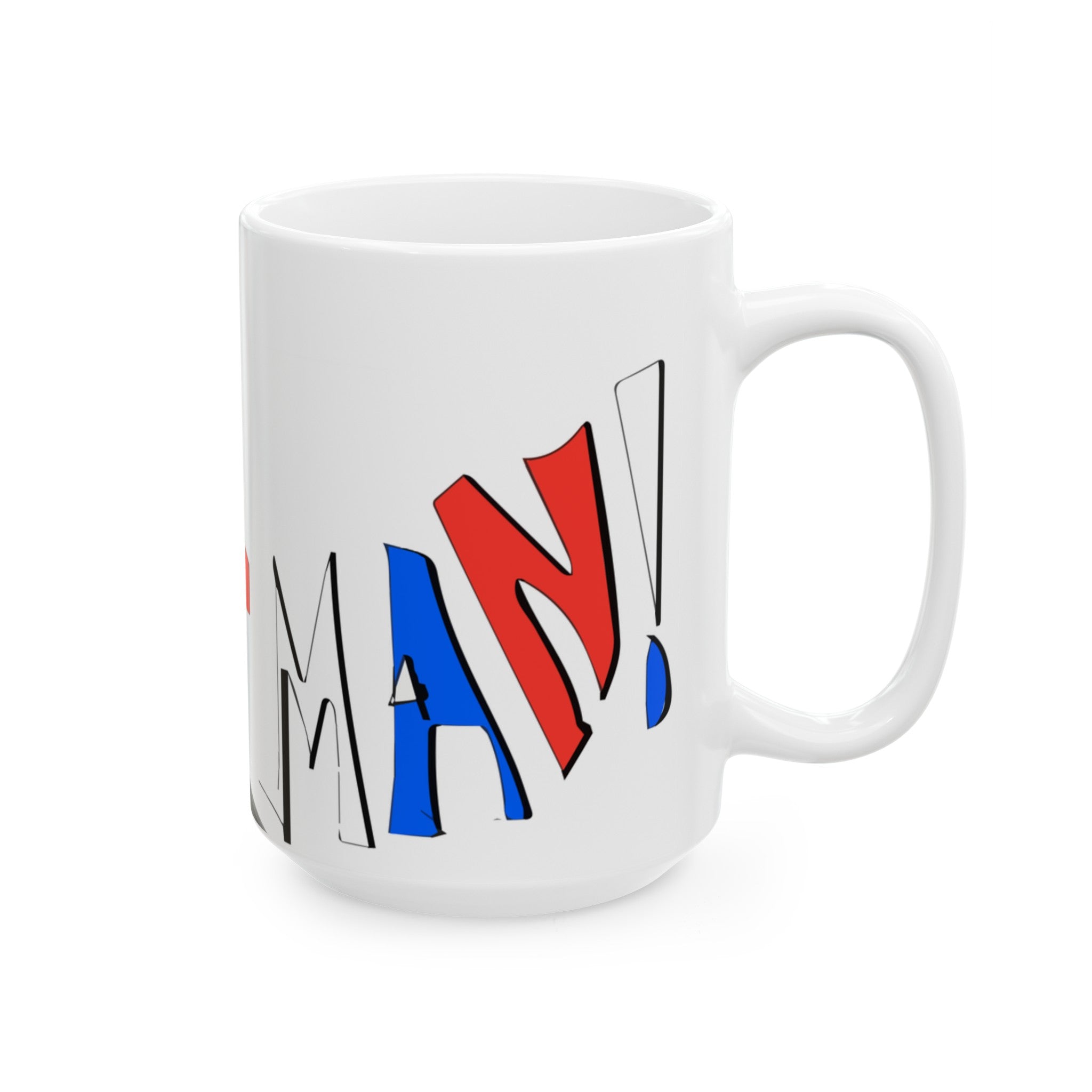 Flat Man Ceramic Mug, (11oz, 15oz)