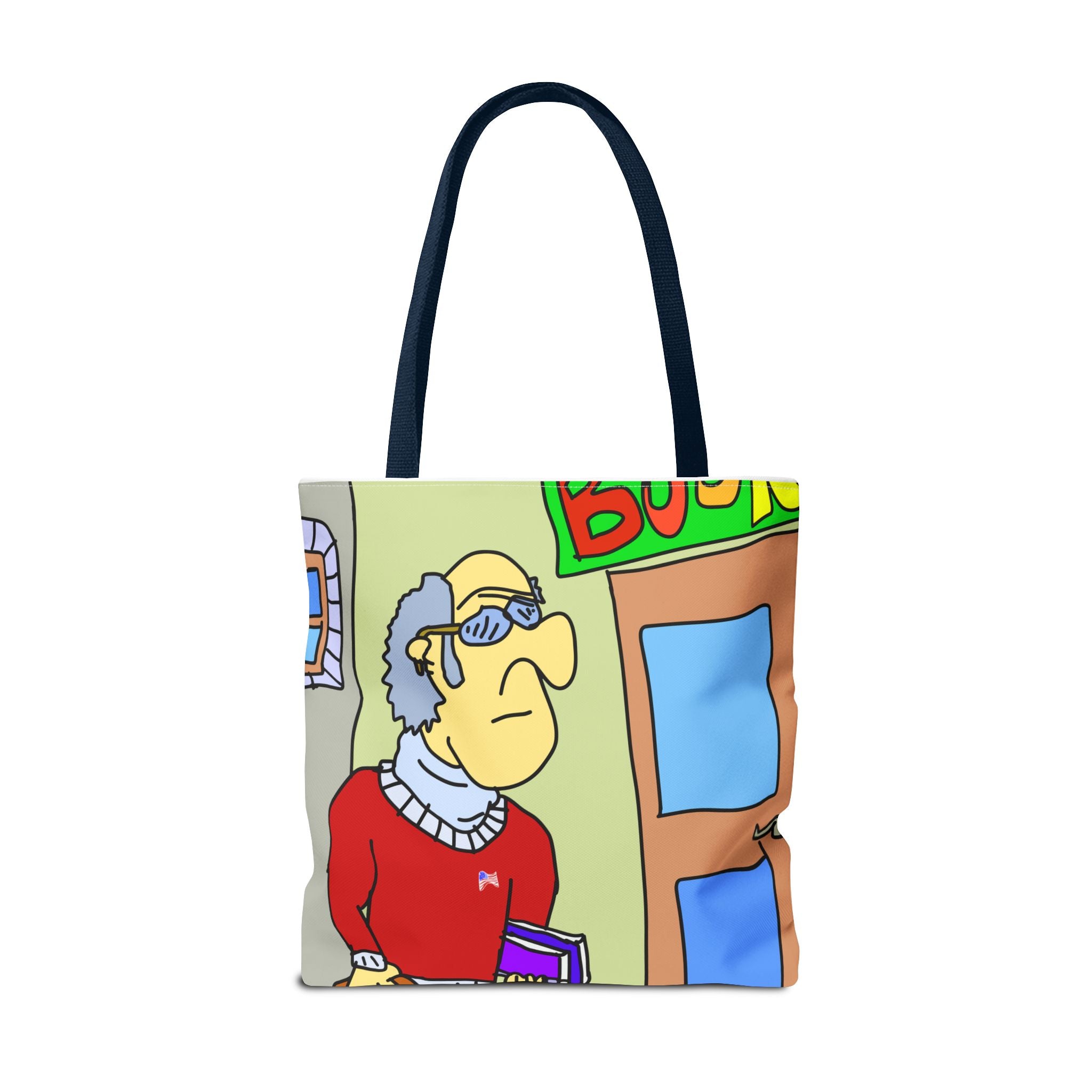 Time Traveling Bookstore George Tote Bag (AOP)