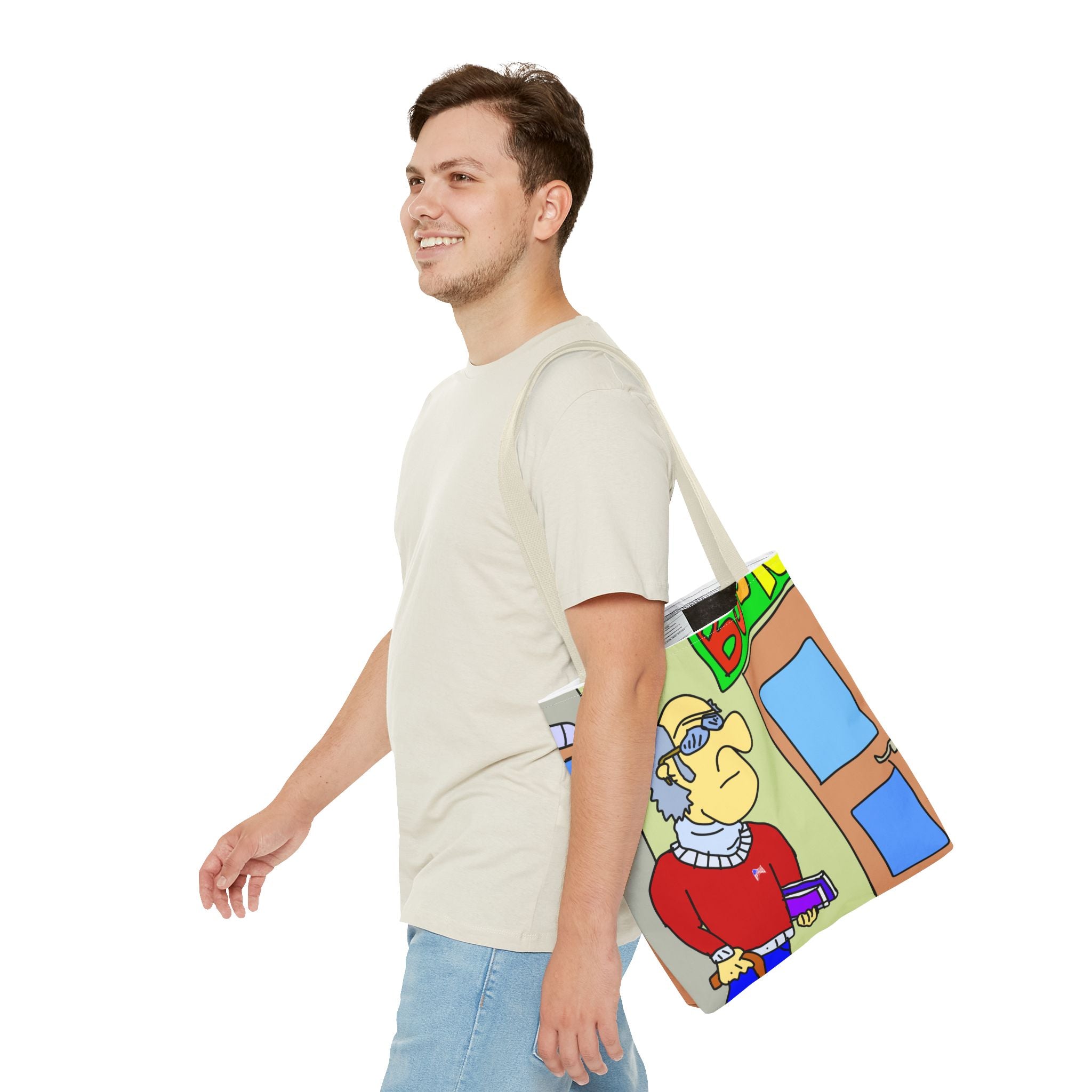 Time Traveling Bookstore George Tote Bag (AOP)