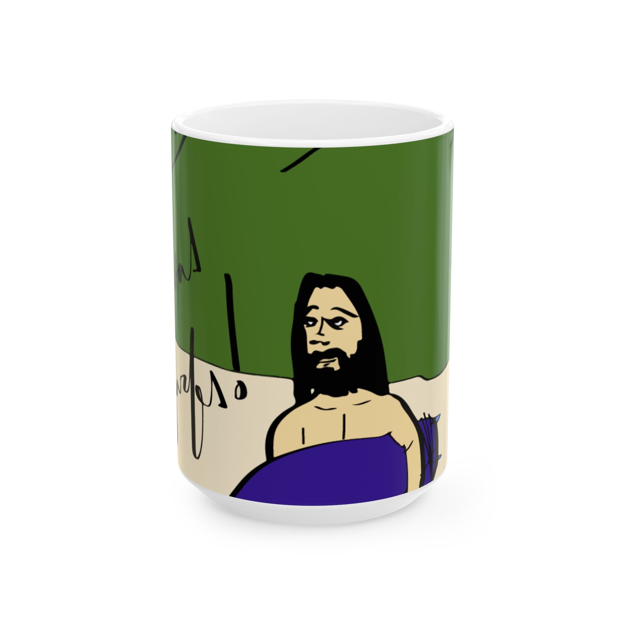 Jesus Surfs - Wave Check - Ceramic Mug, (11oz, 15oz)