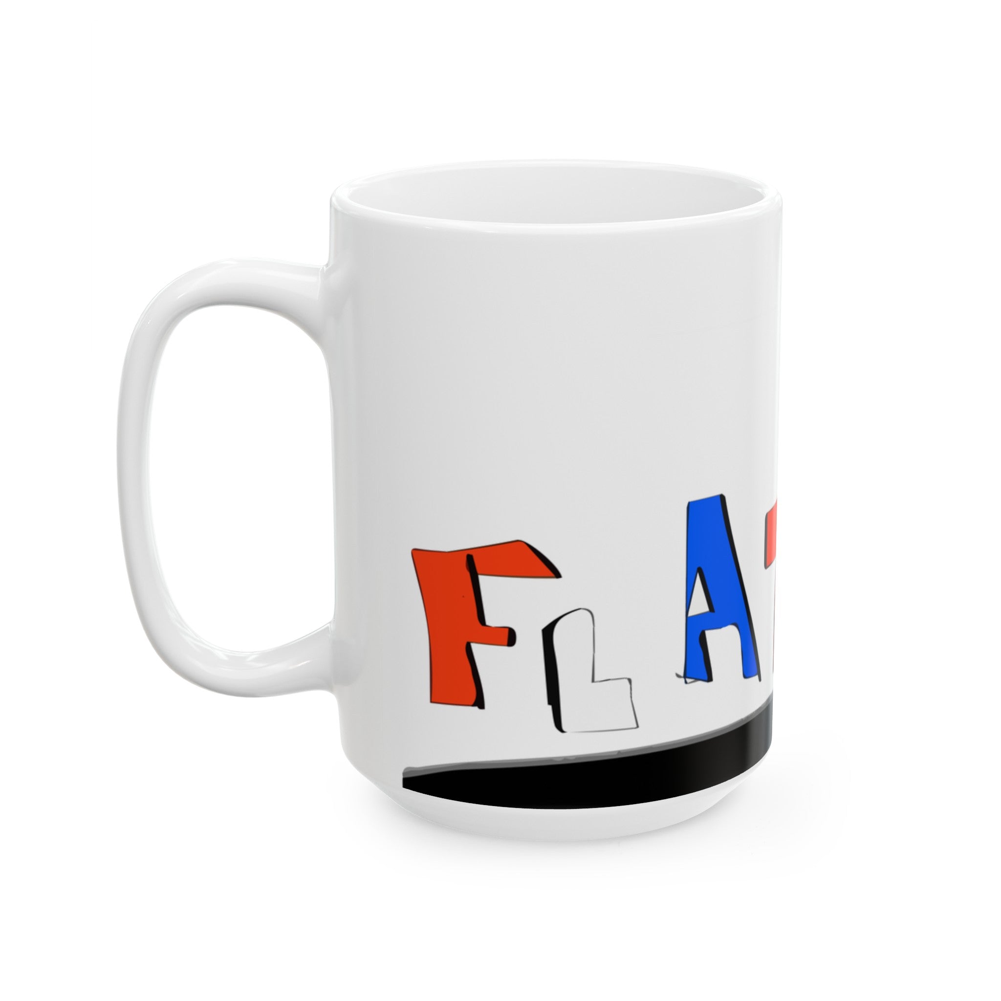 Flat Man Ceramic Mug, (11oz, 15oz)