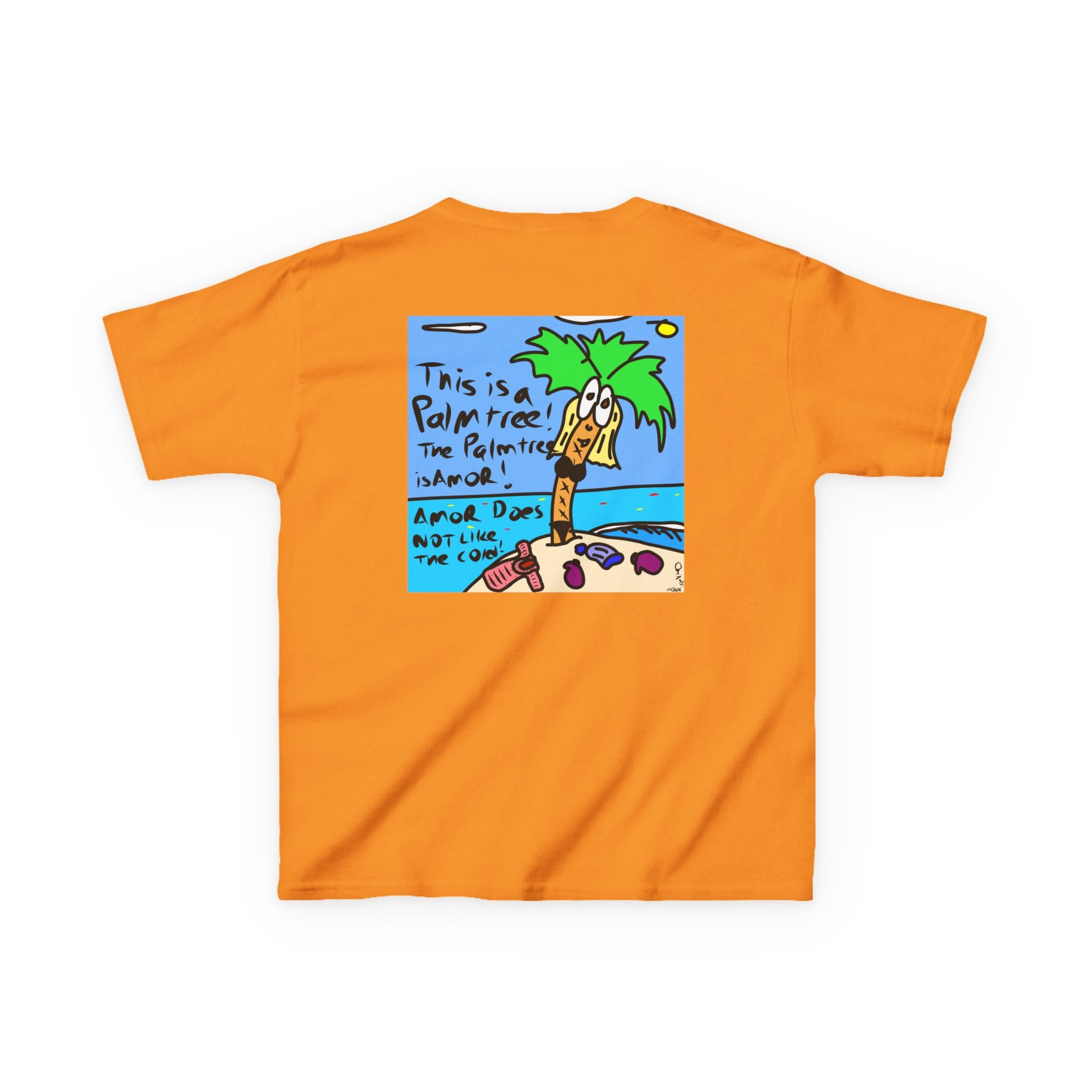 Amor the Palm Tree - Kids Unisex Garment-Dyed T-shirt