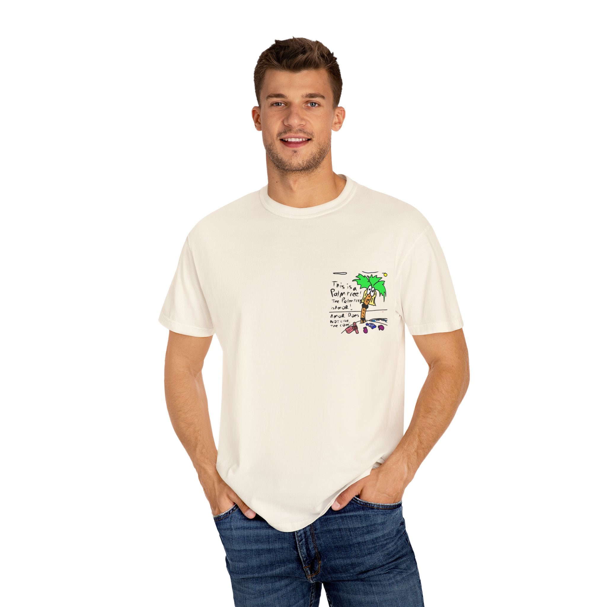 Amor the Palm Tree - Unisex Garment-Dyed T-shirt