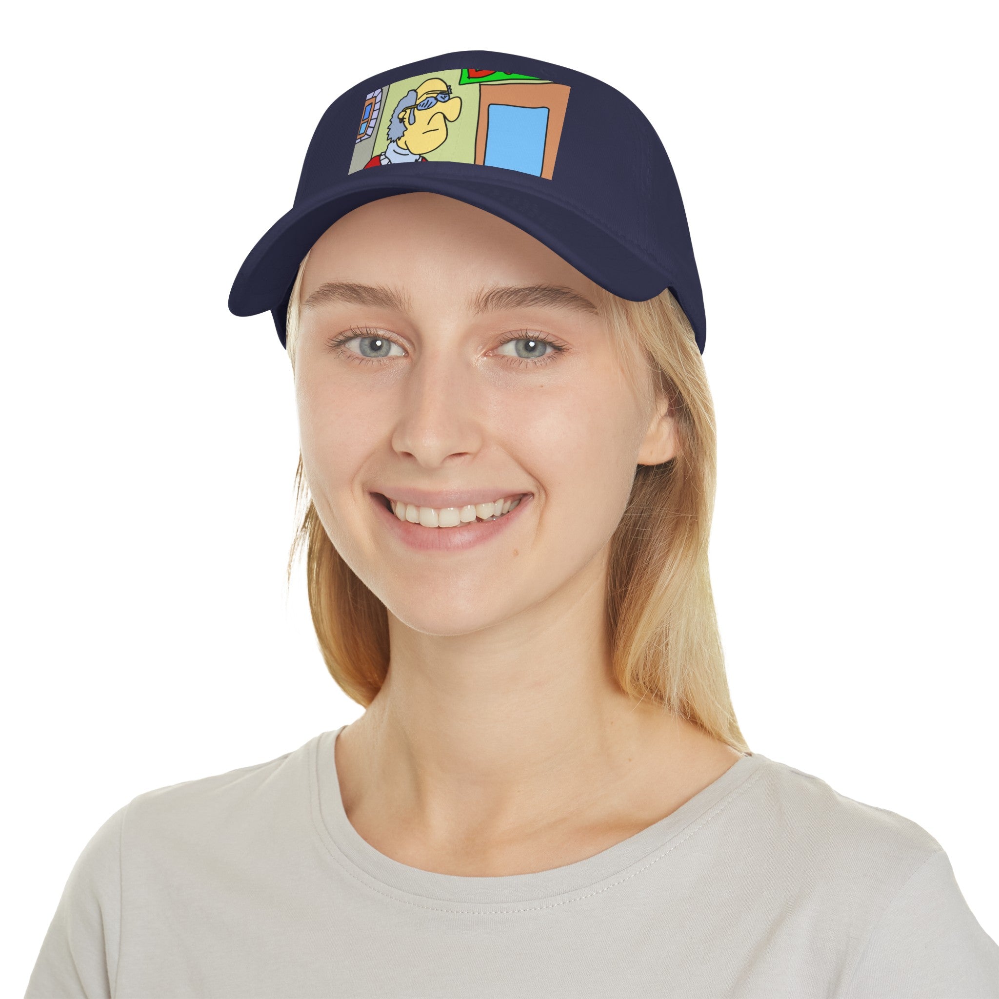 Time Traveling Bookstore George Low Profile Baseball Cap
