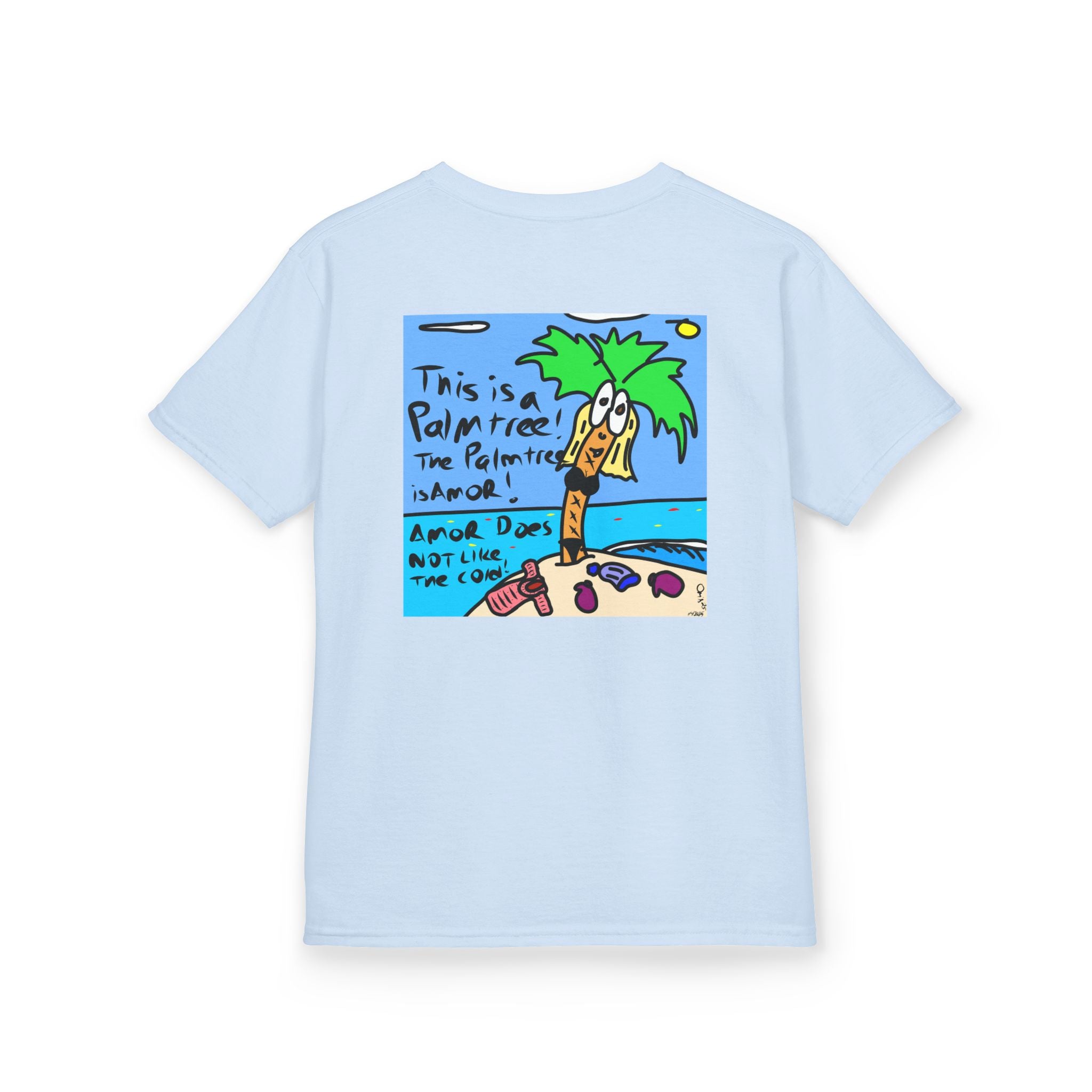 Amor the Palm Tree - Kids Unisex Garment-Dyed T-shirt