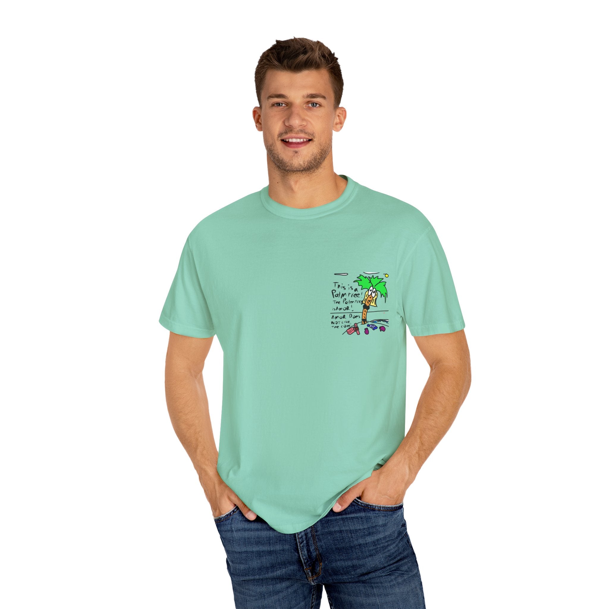Amor the Palm Tree - Unisex Garment-Dyed T-shirt