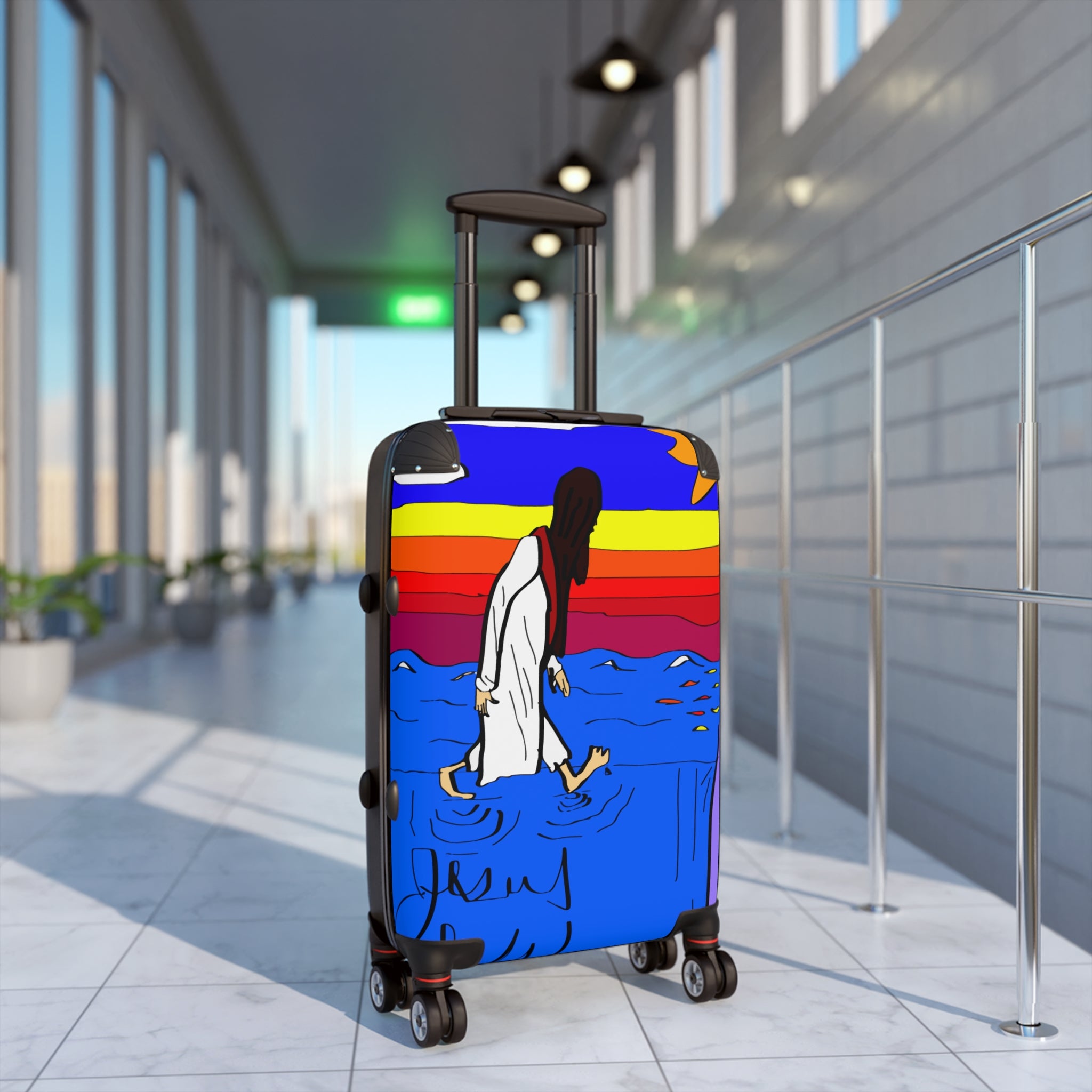 Jesus Surfs “Walks On Water” Suitcase