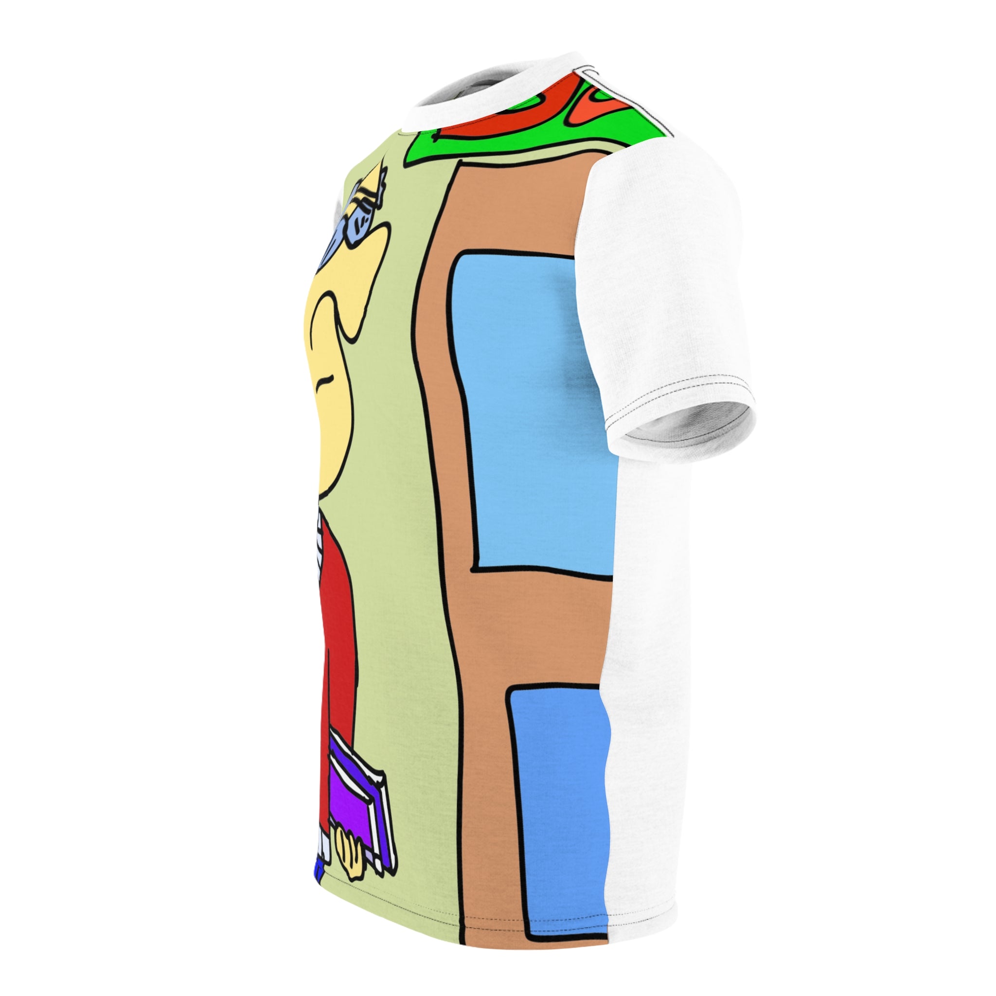 Time Traveling Bookstore George Unisex Cut & Sew Tee (AOP)