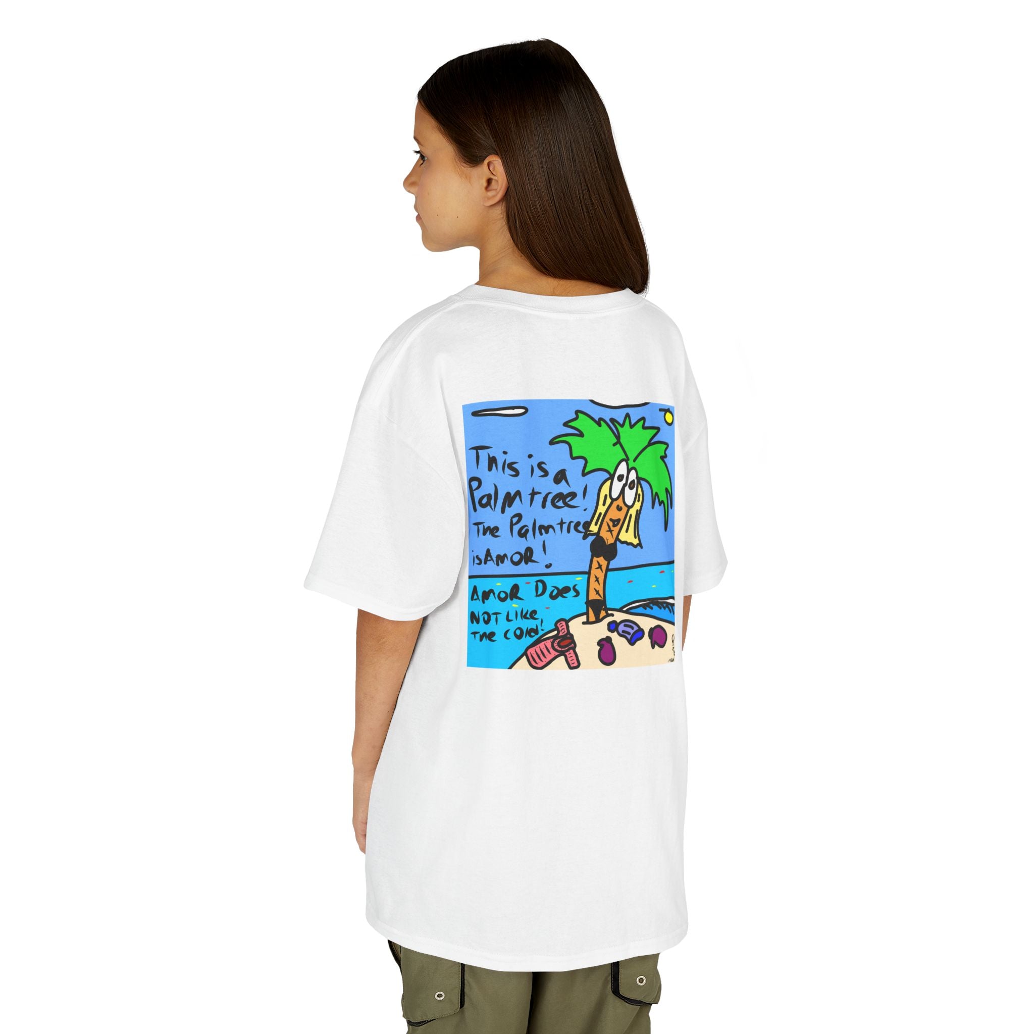Amor the Palm Tree - Kids Unisex Garment-Dyed T-shirt