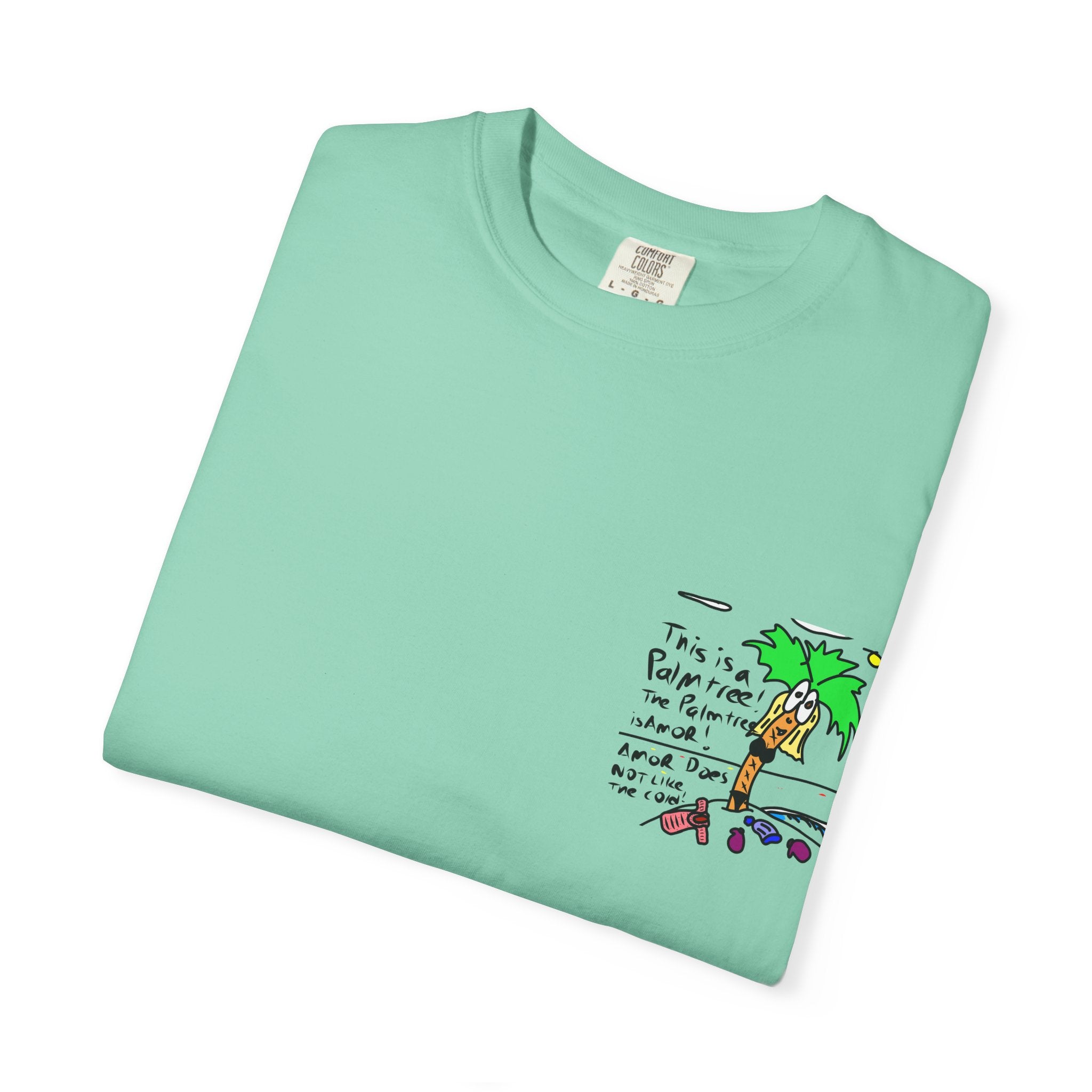 Amor the Palm Tree - Unisex Garment-Dyed T-shirt