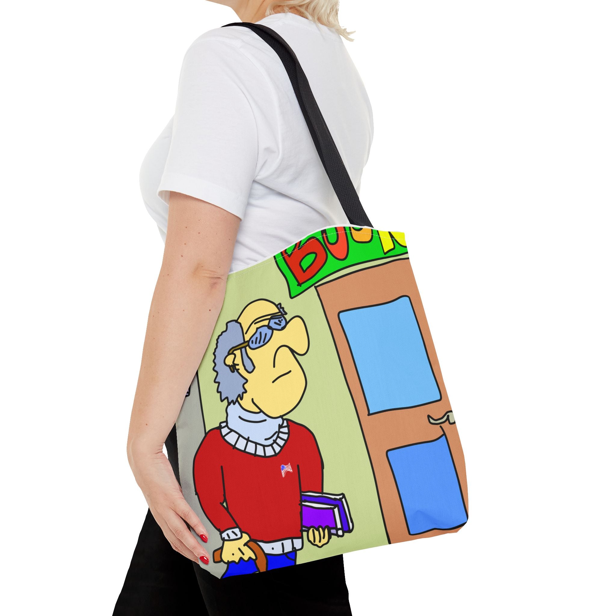 Time Traveling Bookstore George Tote Bag (AOP)