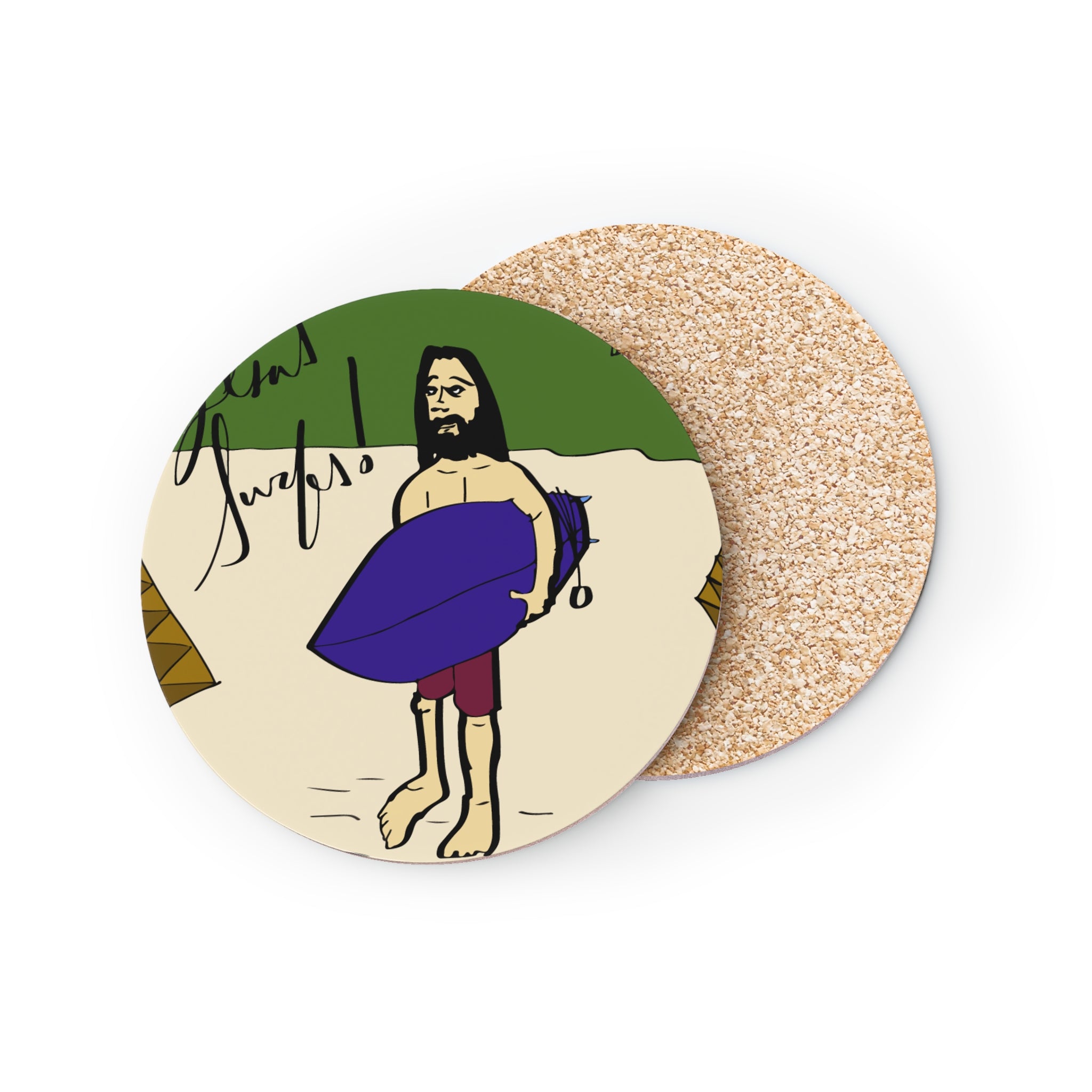 Jesus Surfs - Wave Check - Coasters