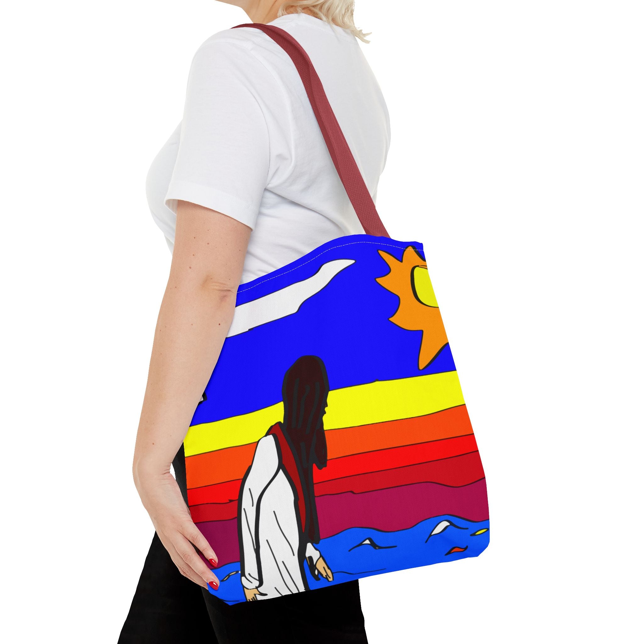 Jesus Surfs - Walks on Water - Tote Bag (AOP)