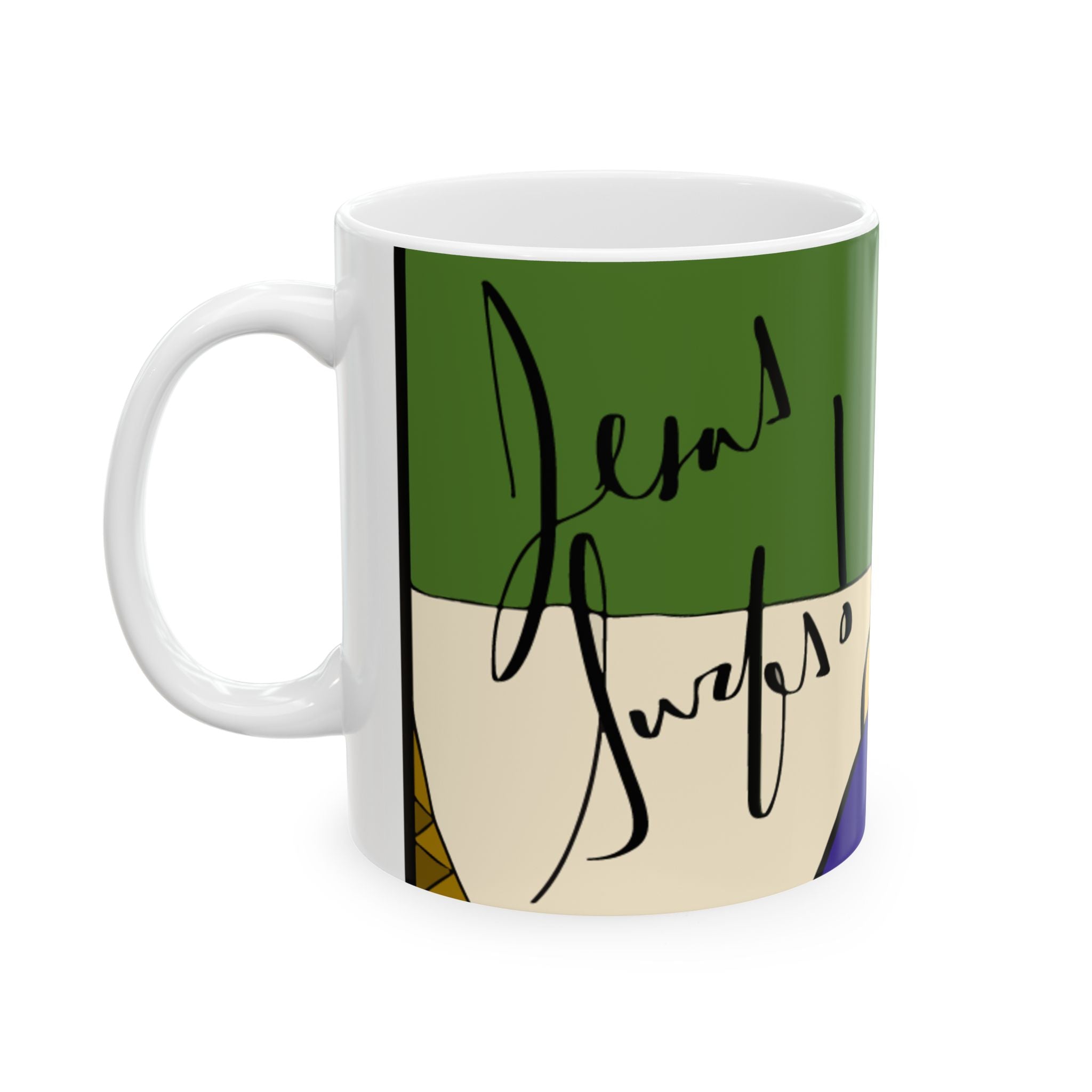 Jesus Surfs - Wave Check - Ceramic Mug, (11oz, 15oz)