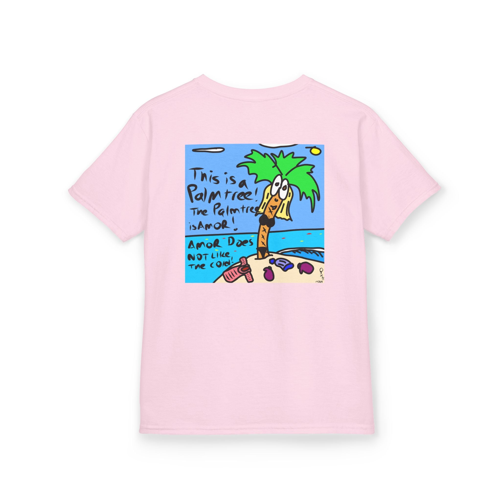 Amor the Palm Tree - Kids Unisex Garment-Dyed T-shirt