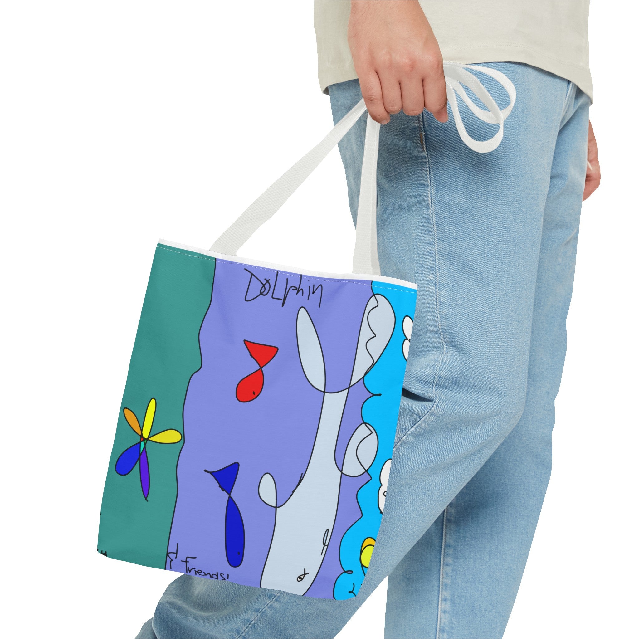 Dolphin & Friends Tote Bag (AOP)