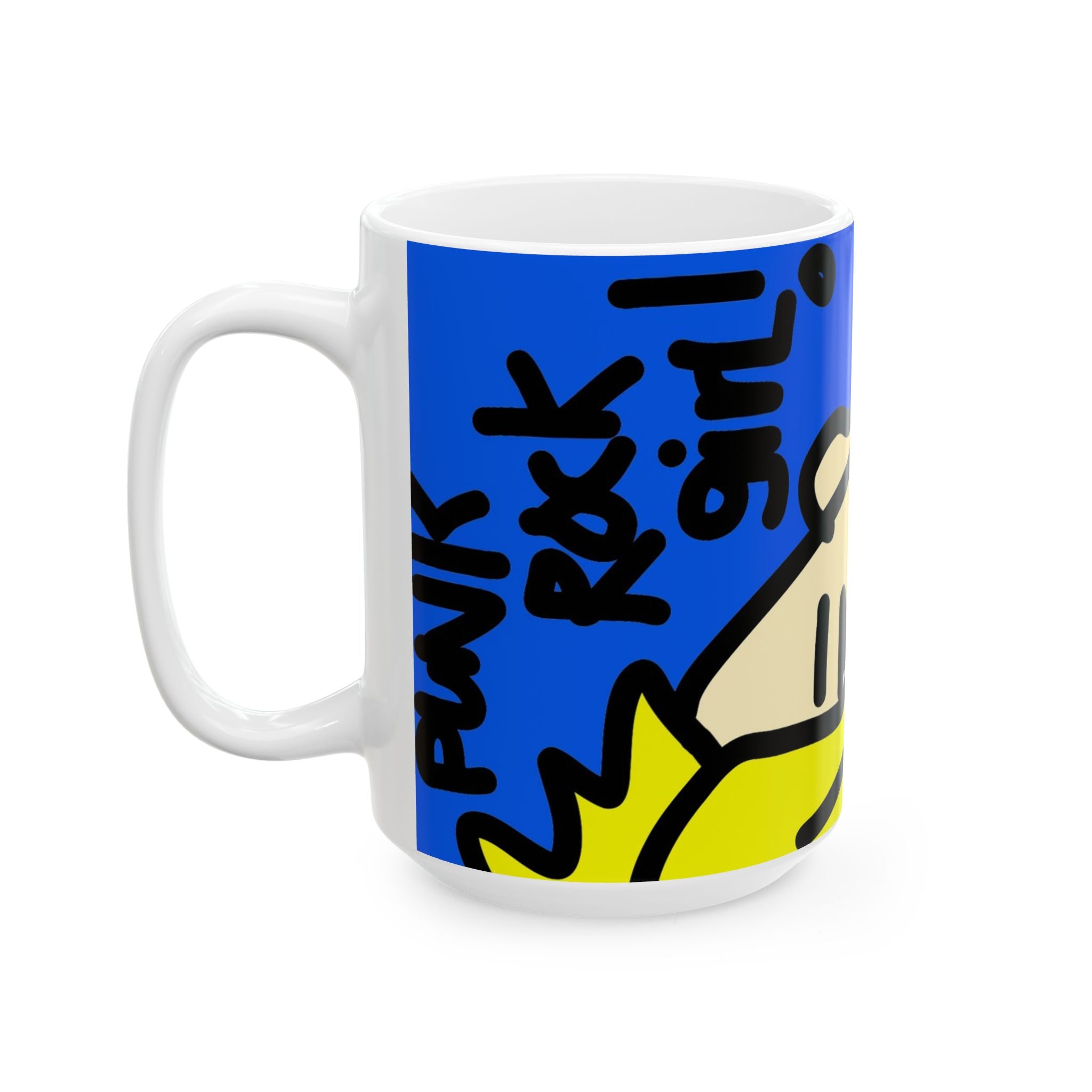 80’s Punk Rock Girl - Ceramic Mug, (11oz, 15oz)