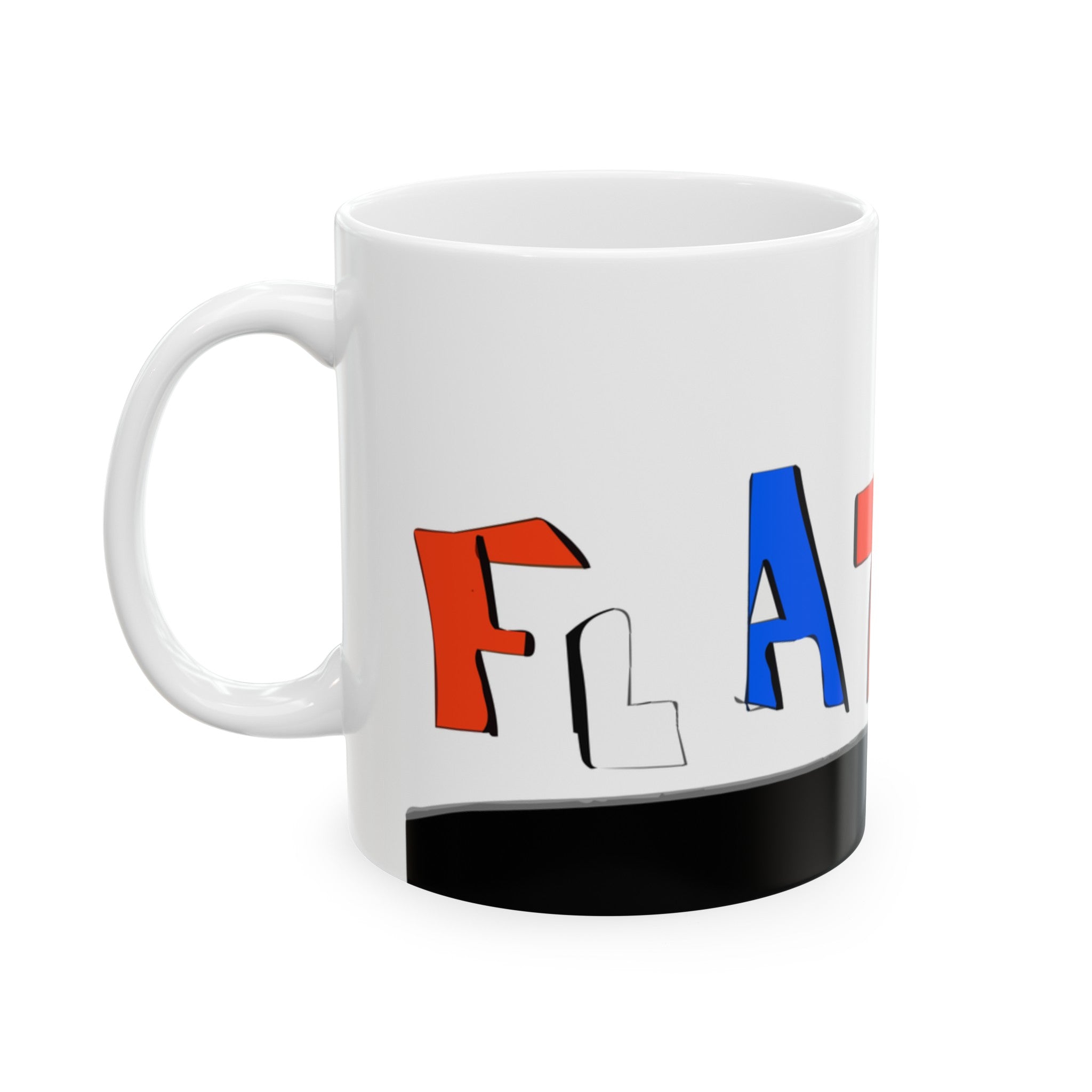 Flat Man Ceramic Mug, (11oz, 15oz)