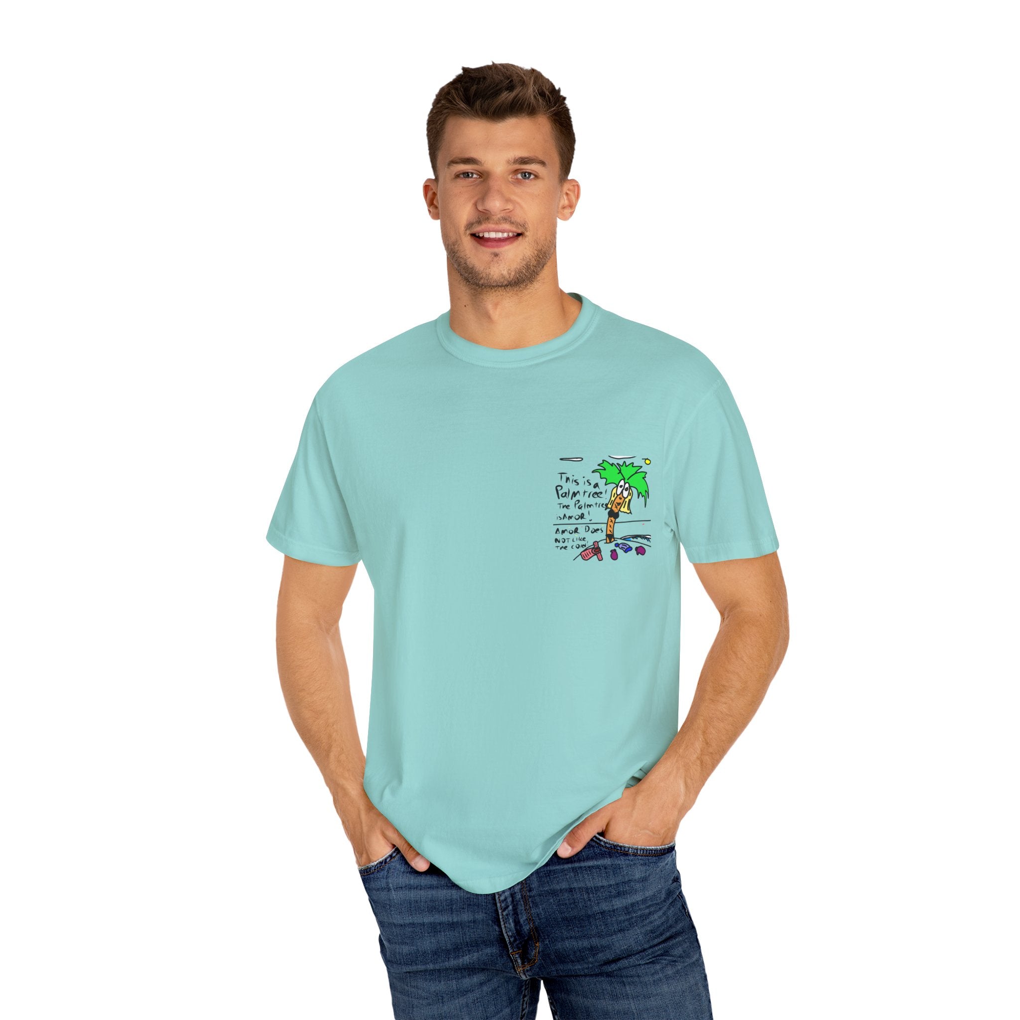 Amor the Palm Tree - Unisex Garment-Dyed T-shirt