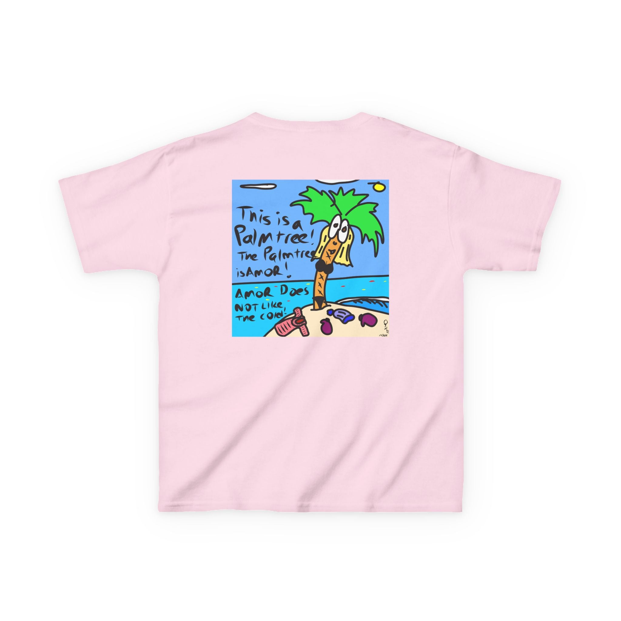 Amor the Palm Tree - Kids Unisex Garment-Dyed T-shirt