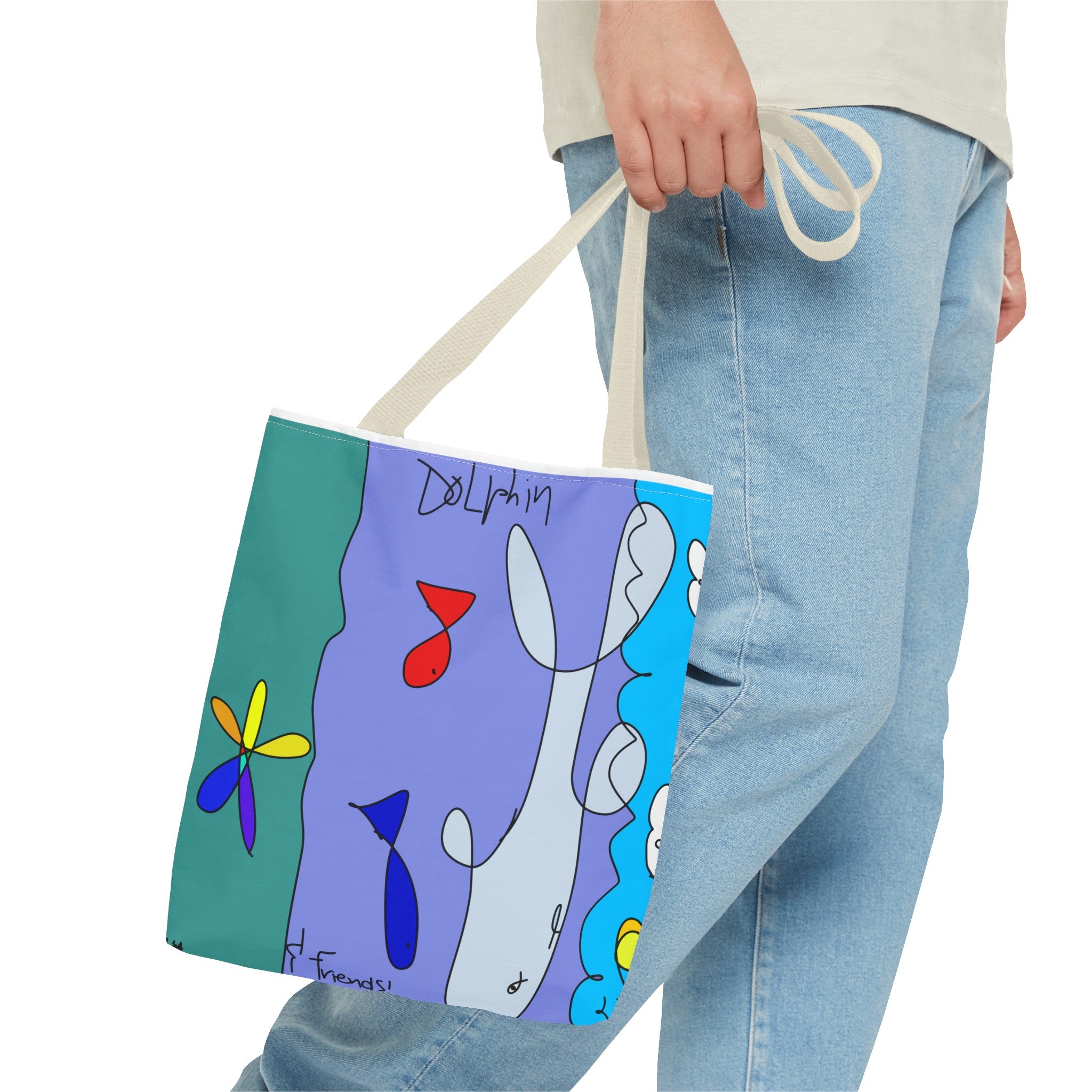 Dolphin & Friends Tote Bag (AOP)