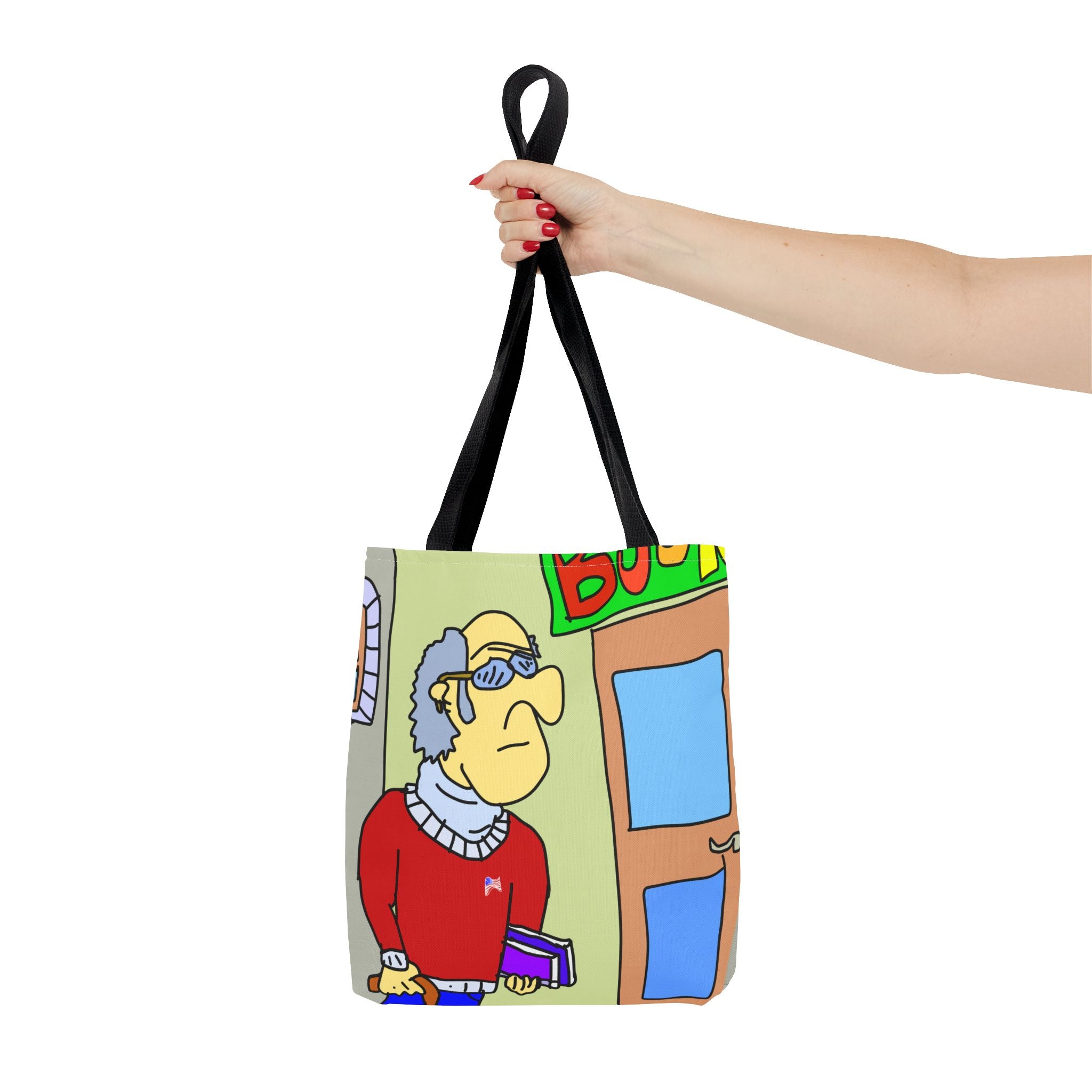 Time Traveling Bookstore George Tote Bag (AOP)