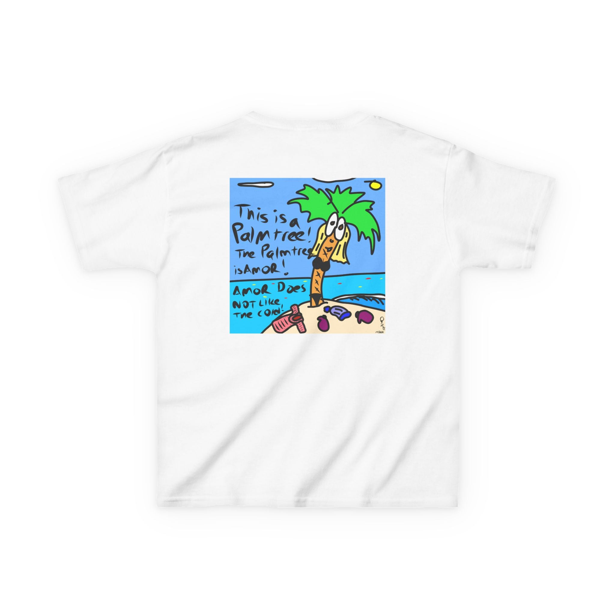 Amor the Palm Tree - Kids Unisex Garment-Dyed T-shirt