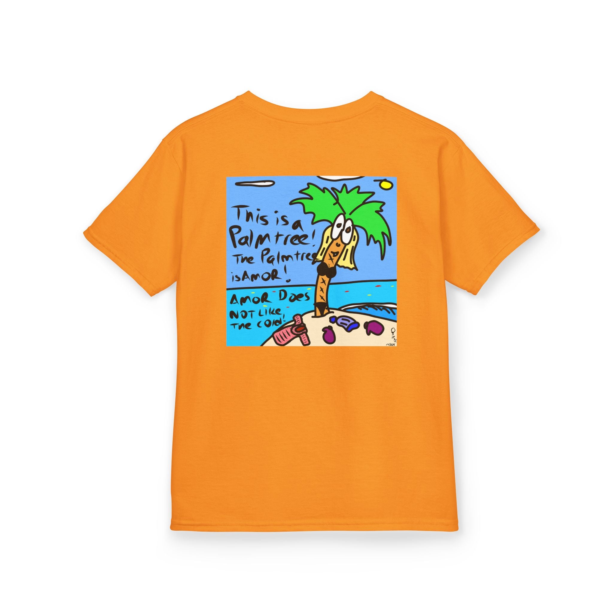 Amor the Palm Tree - Kids Unisex Garment-Dyed T-shirt