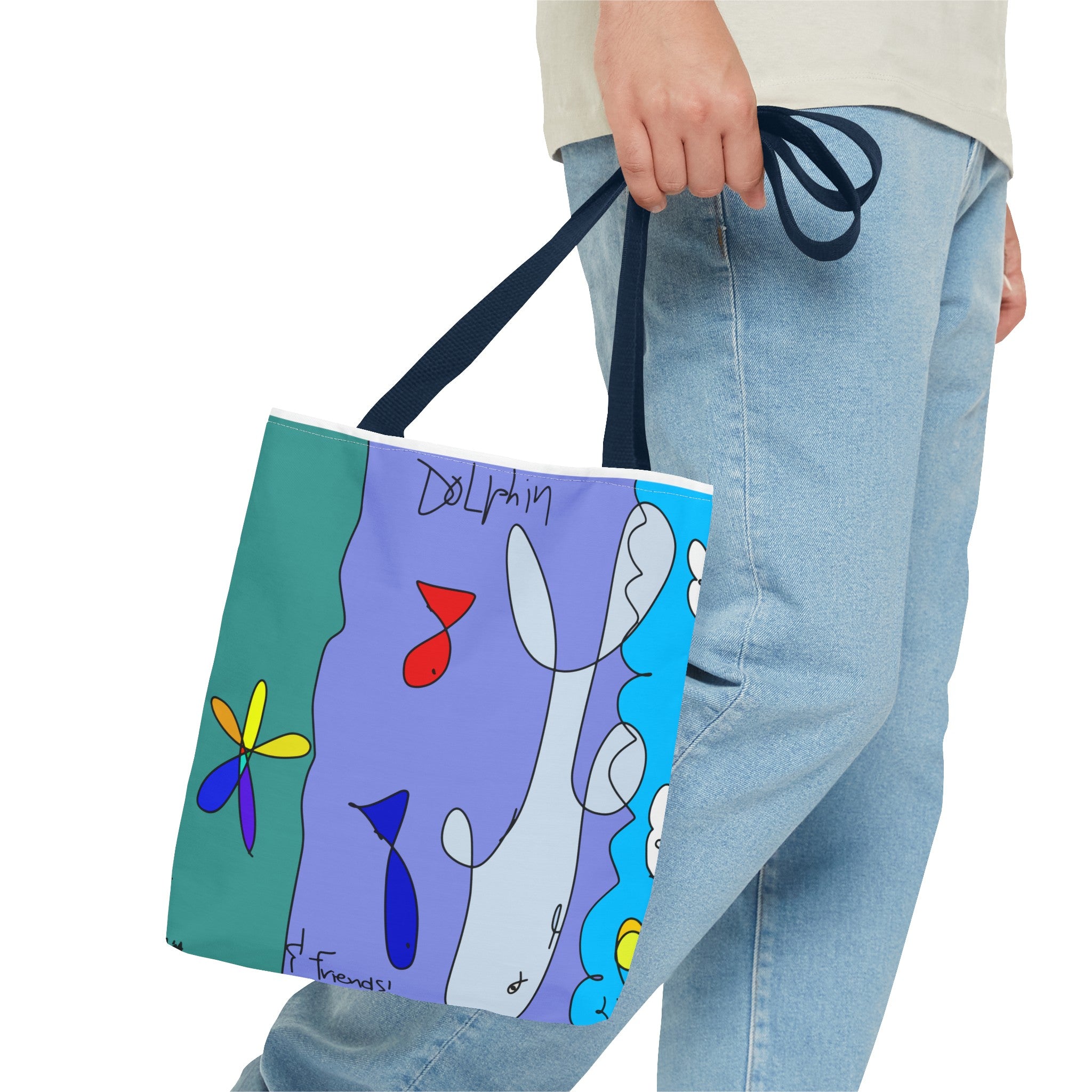 Dolphin & Friends Tote Bag (AOP)